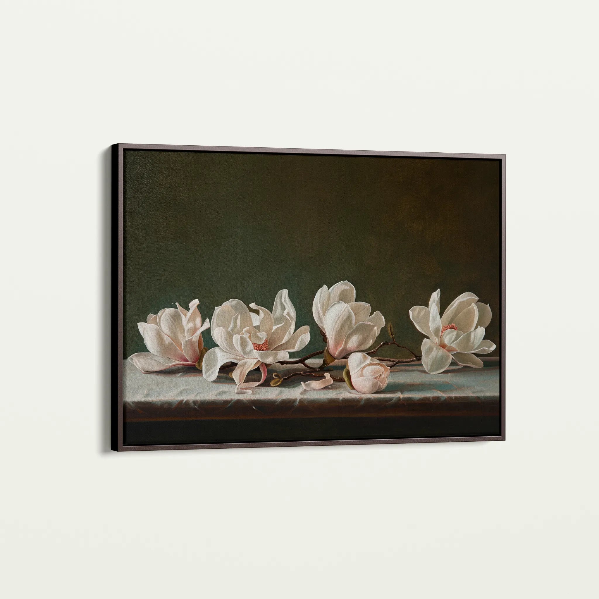 Floral 880 Canvas Art 18" x 24" / 45 x 60 cm / Black