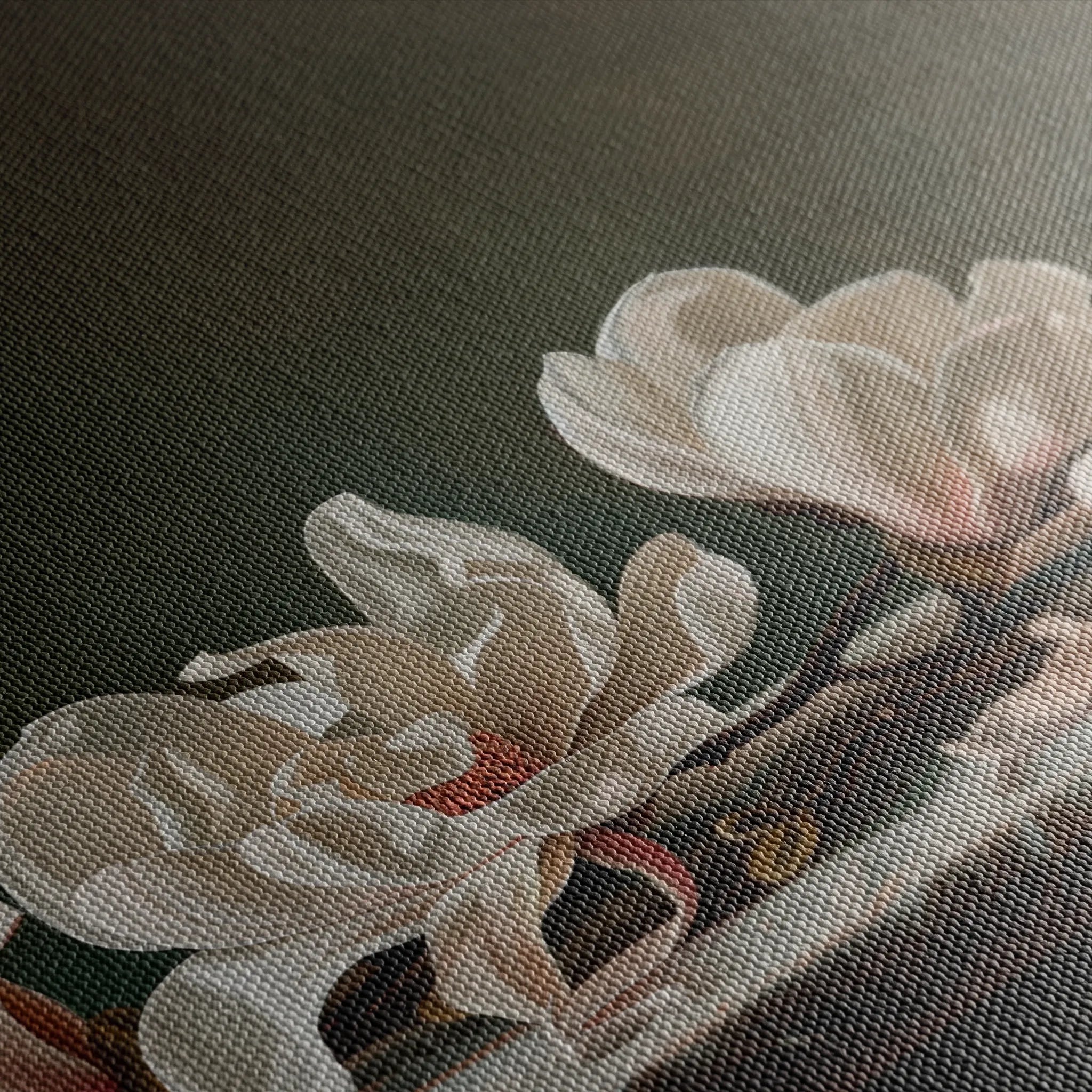 Floral 880 Canvas Art 18" x 24" / 45 x 60 cm / Black