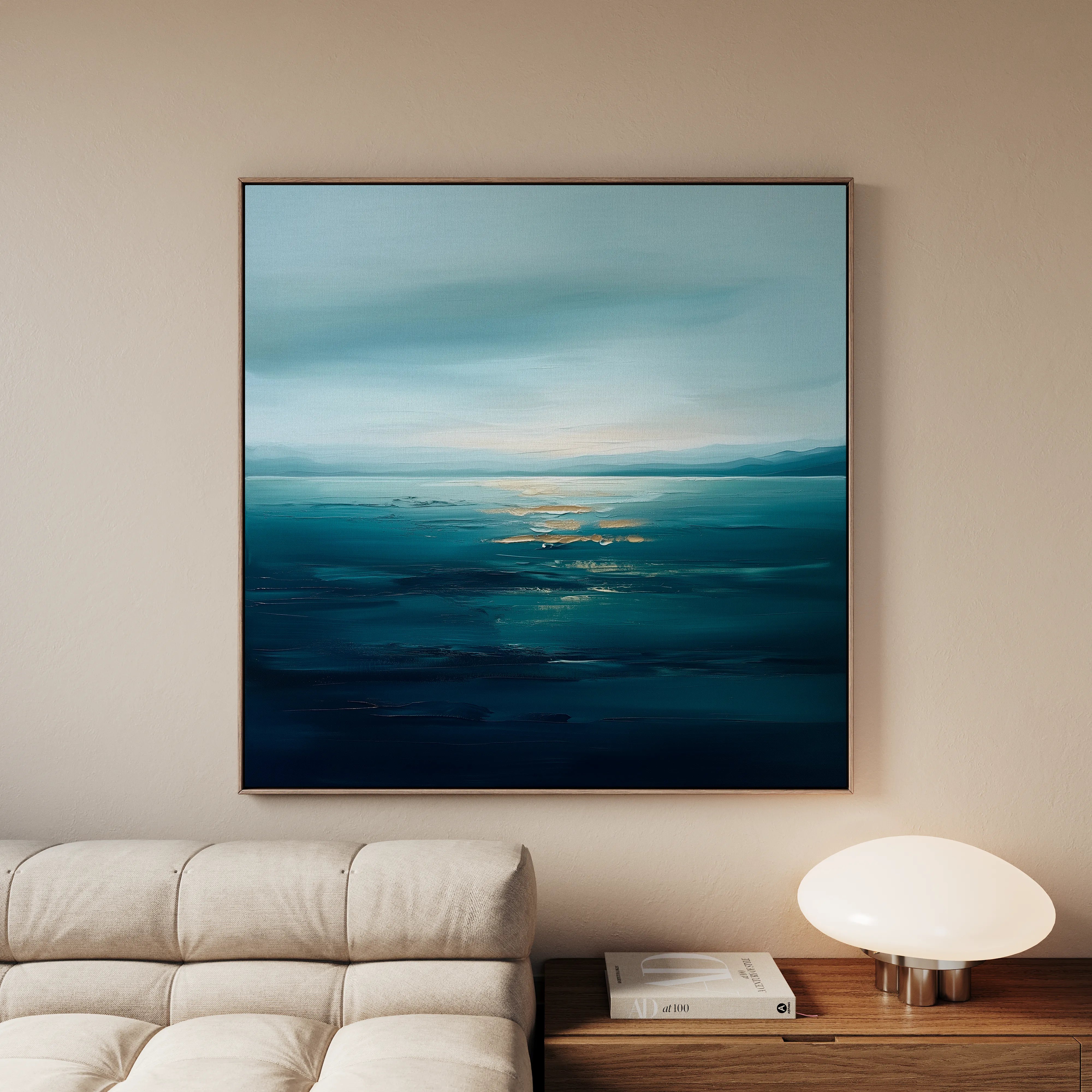 Abstract 881 Canvas Art 16" x 16" / 40 x 40 cm / Black