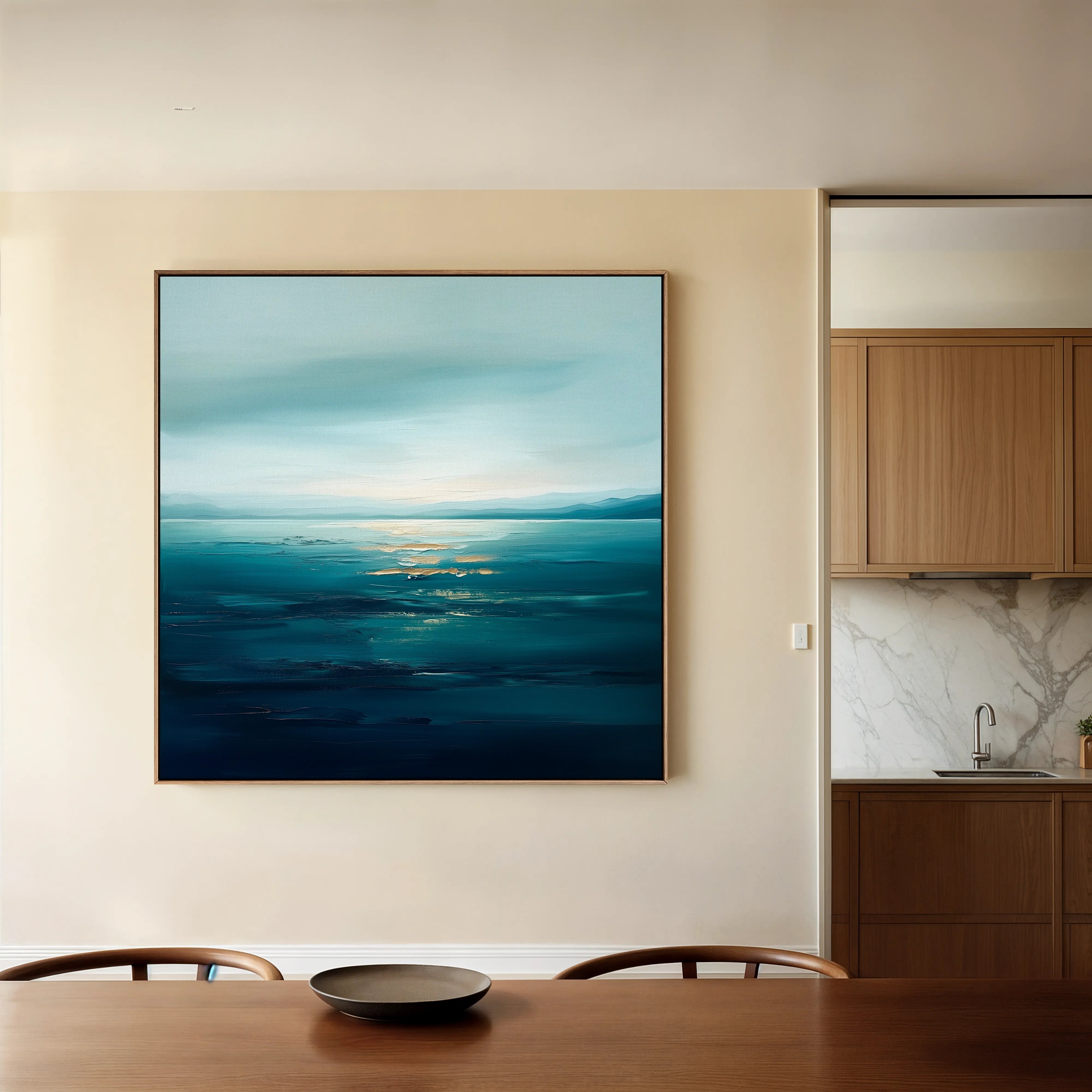 Abstract 881 Canvas Art 16" x 16" / 40 x 40 cm / Black