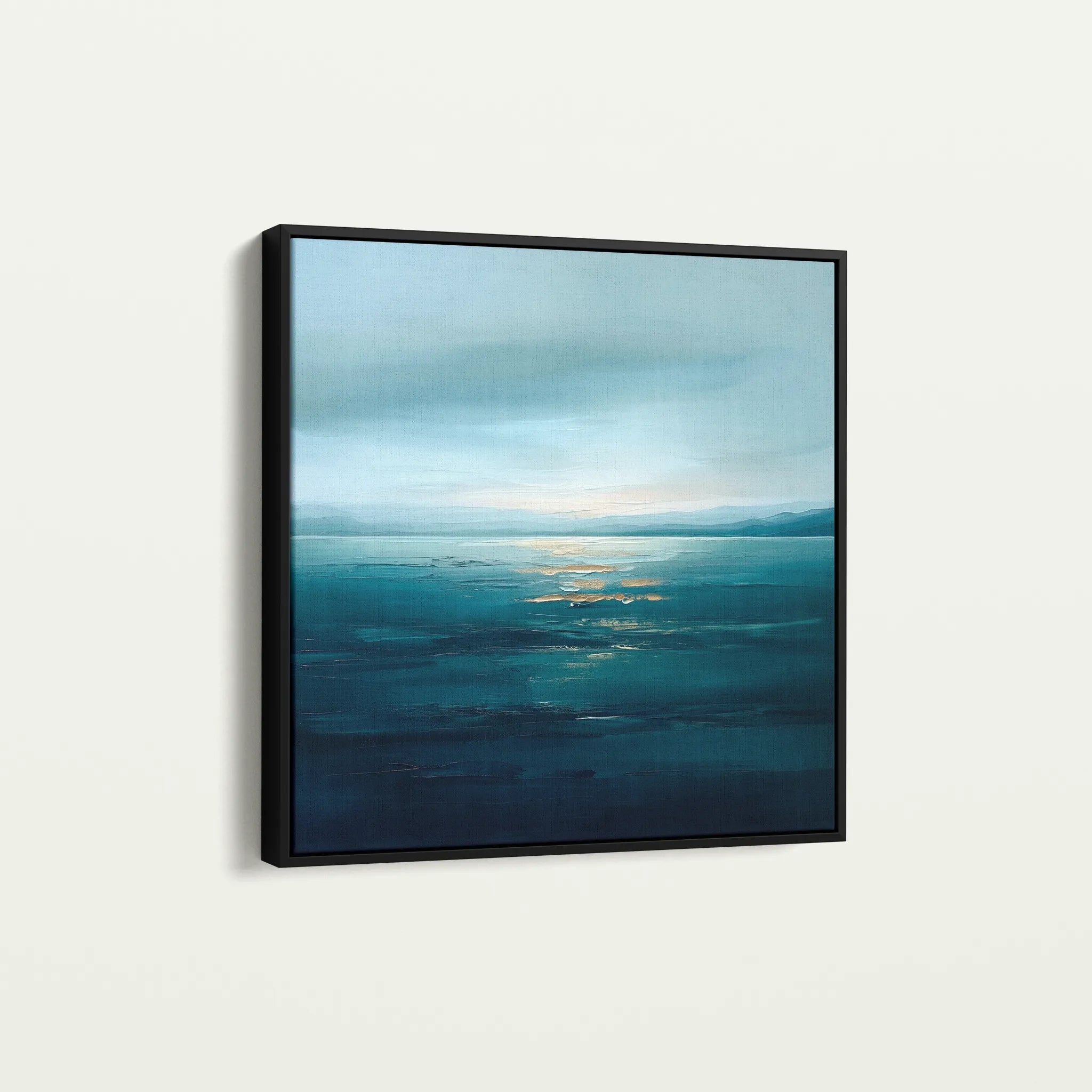 Abstract 881 Canvas Art 16" x 16" / 40 x 40 cm / Black