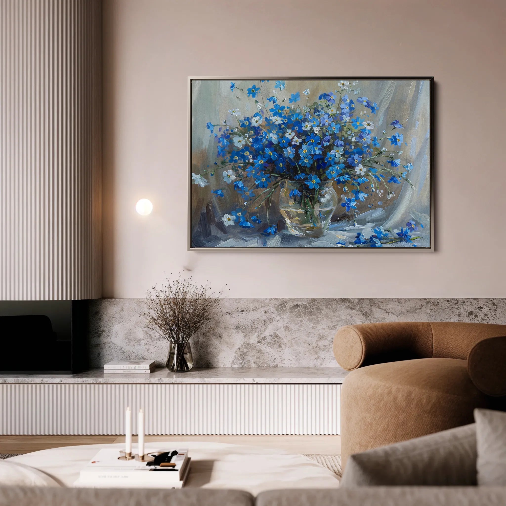 Floral 881 Canvas Art 18" x 24" / 45 x 60 cm / Black