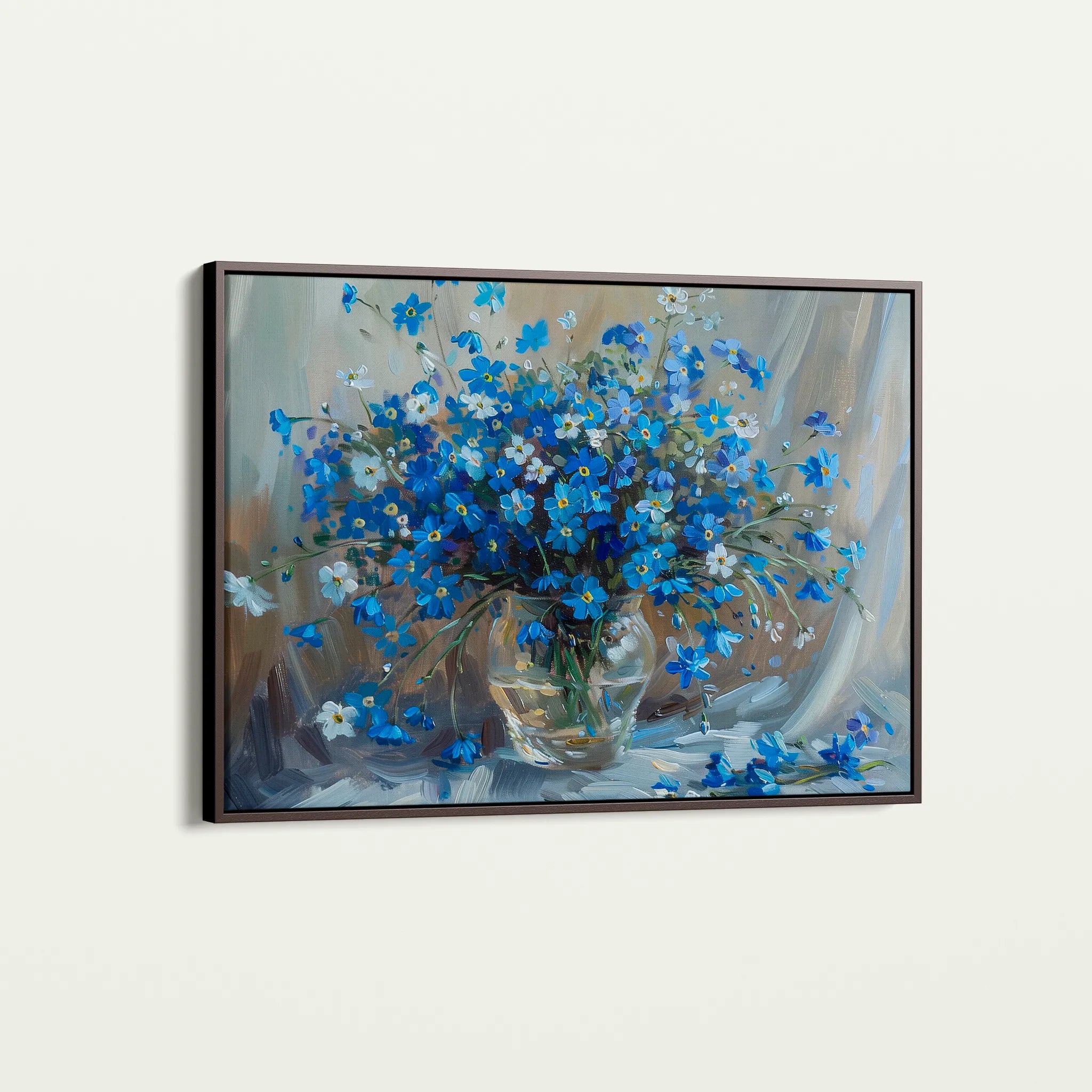 Floral 881 Canvas Art 18" x 24" / 45 x 60 cm / Black
