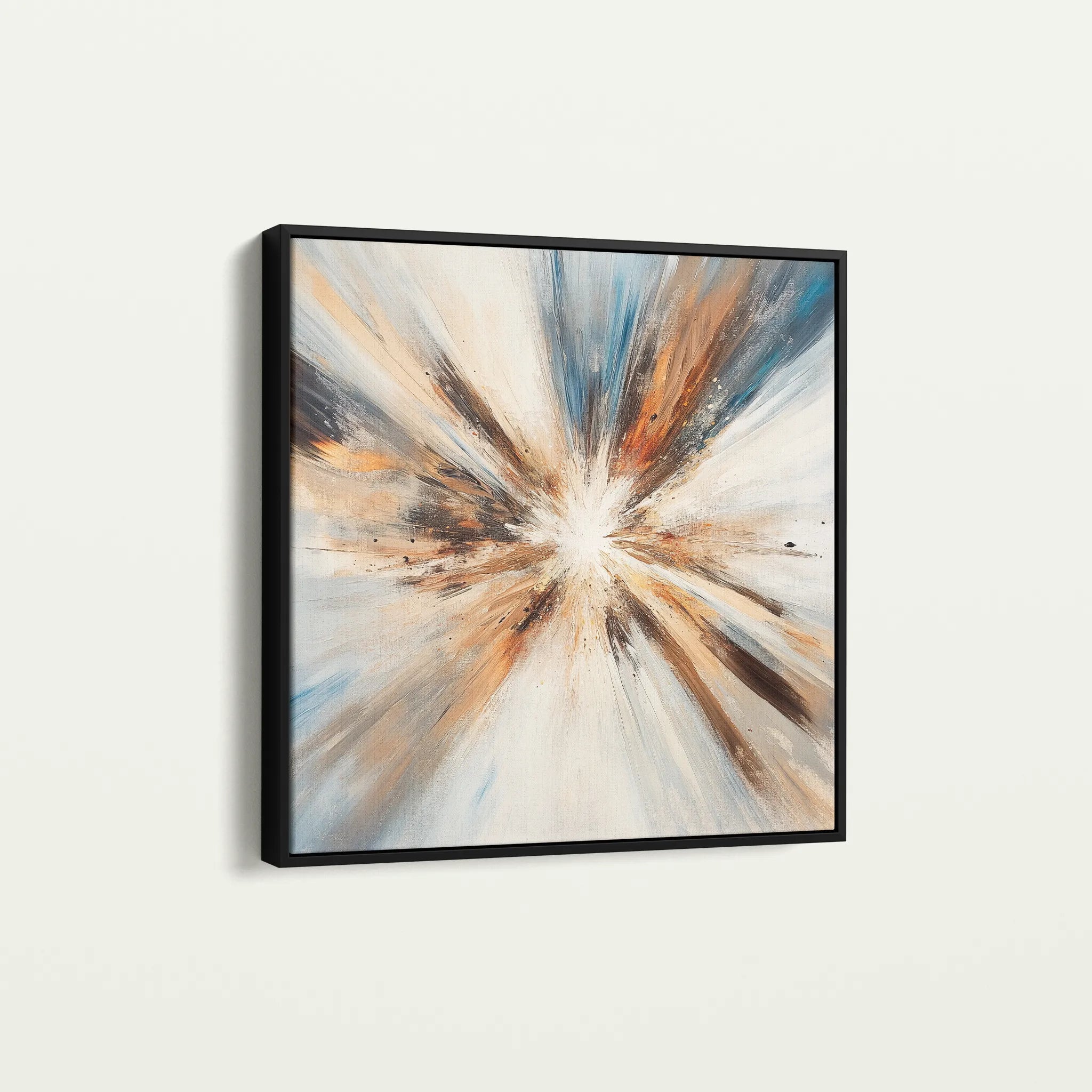 Abstract 882 Canvas Art 16" x 16" / 40 x 40 cm / Black