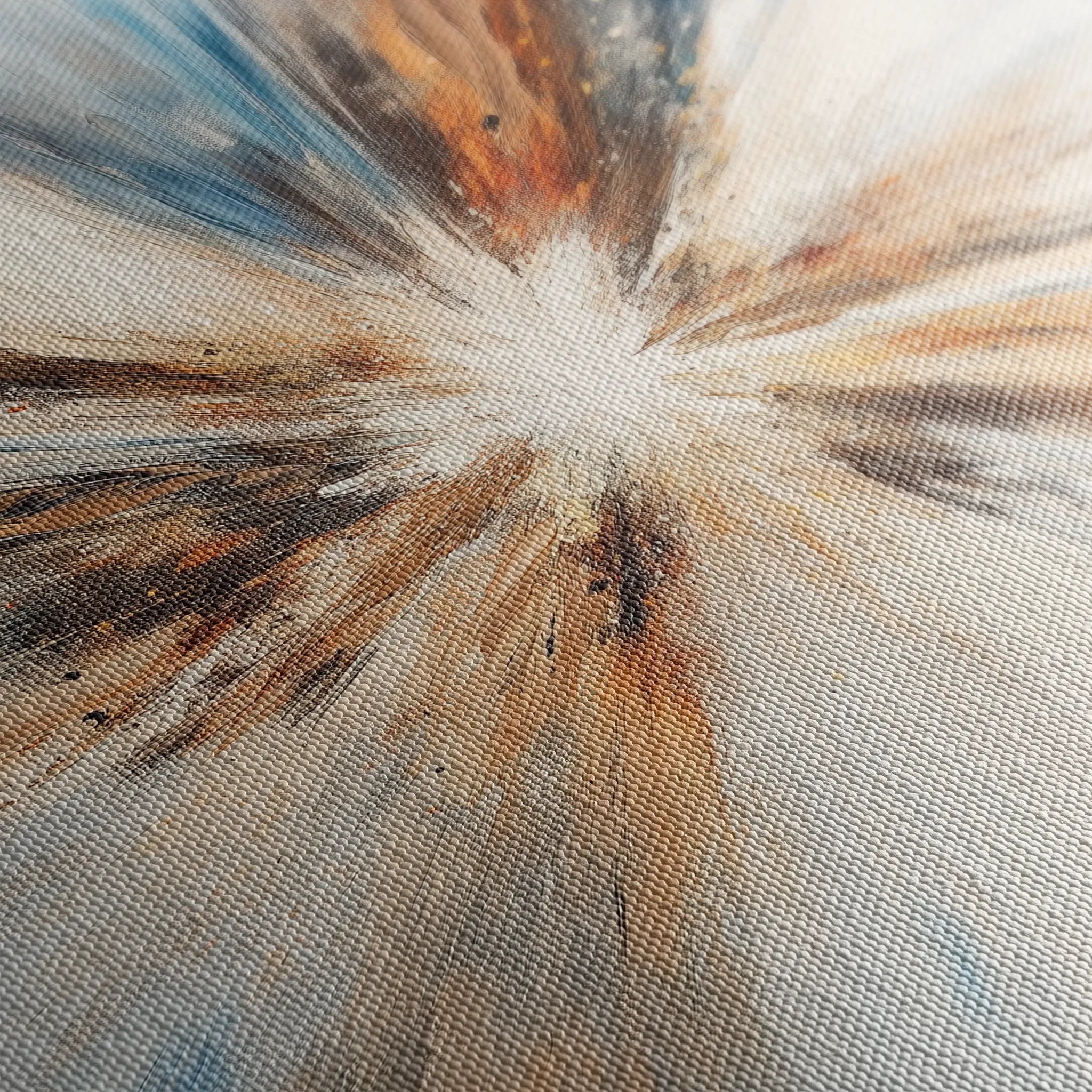 Abstract 882 Canvas Art 16" x 16" / 40 x 40 cm / Black