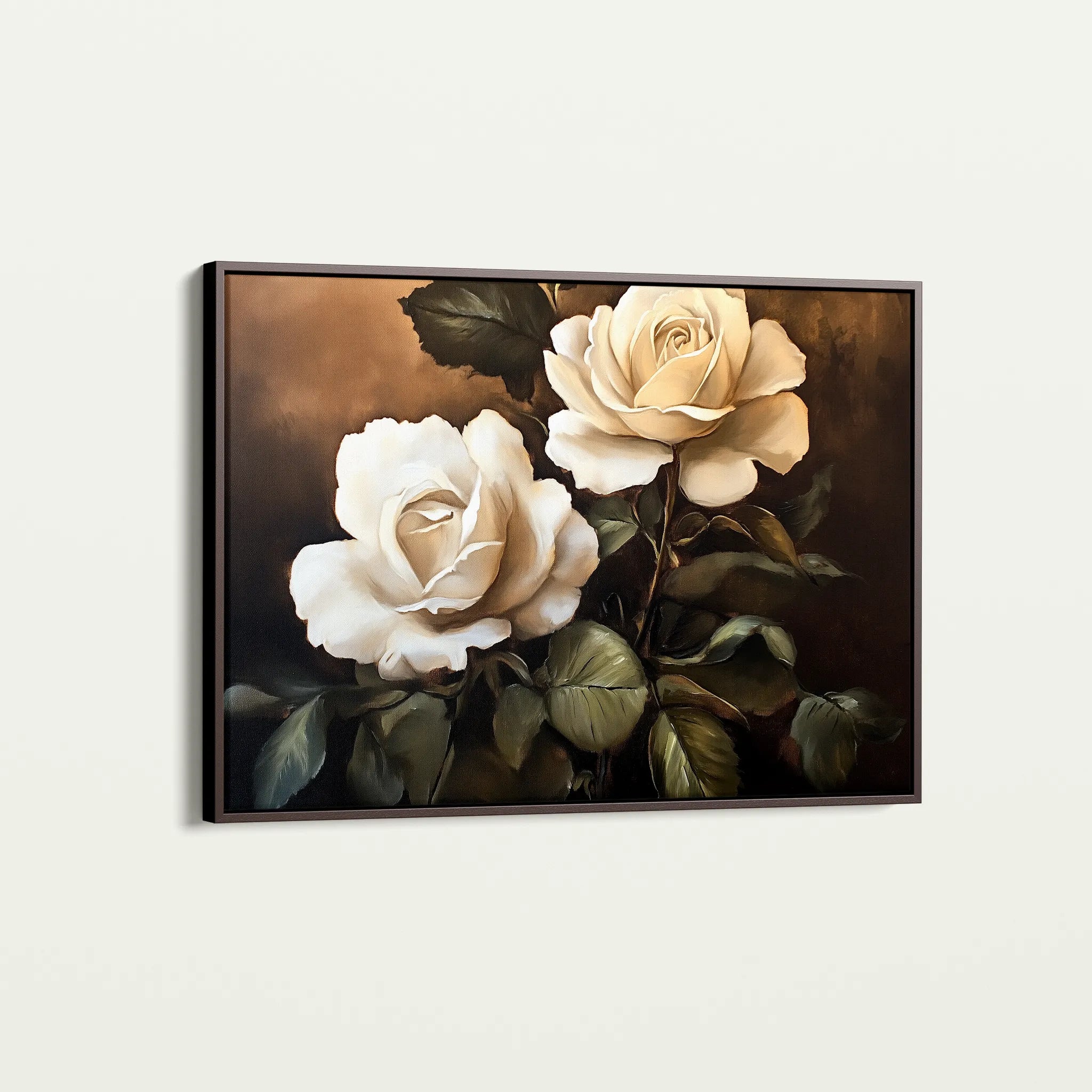 Floral 882 Canvas Art 18" x 24" / 45 x 60 cm / Black
