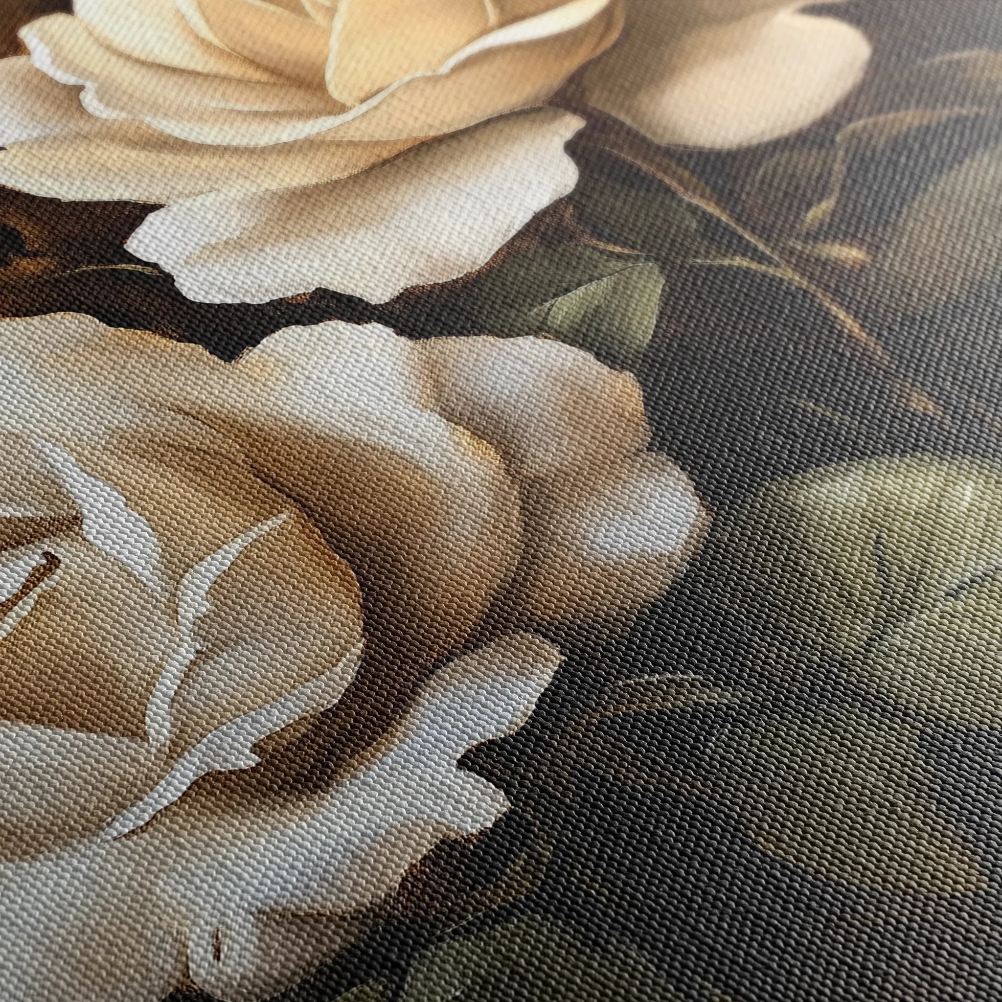 Floral 882 Canvas Art 18" x 24" / 45 x 60 cm / Black