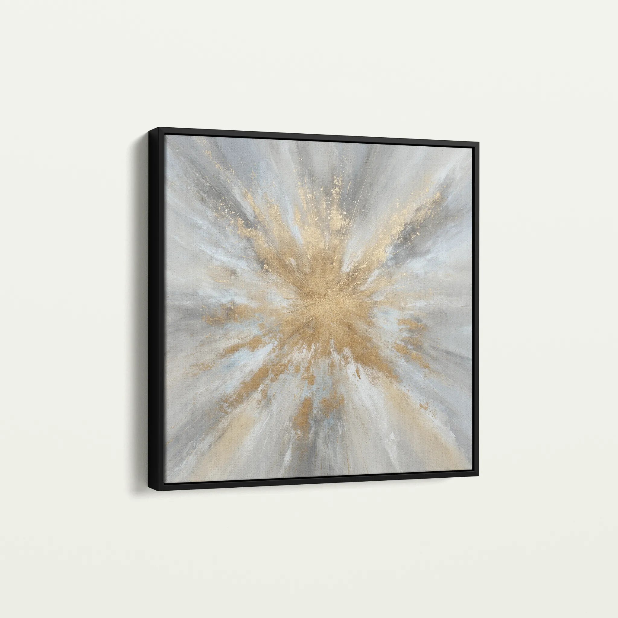 Abstract 883 Canvas Art 16" x 16" / 40 x 40 cm / Black