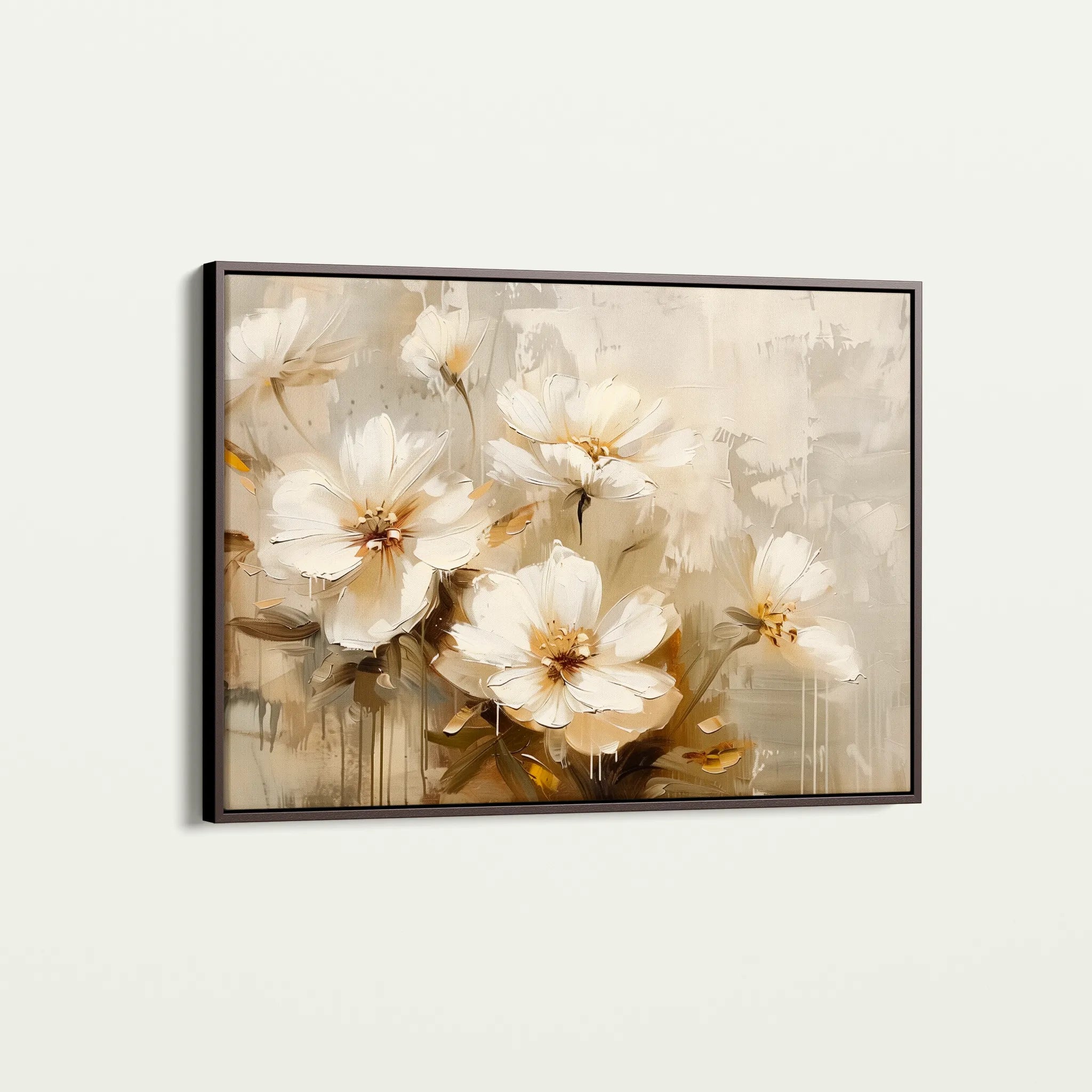 Floral 883 Canvas Art 18" x 24" / 45 x 60 cm / Black