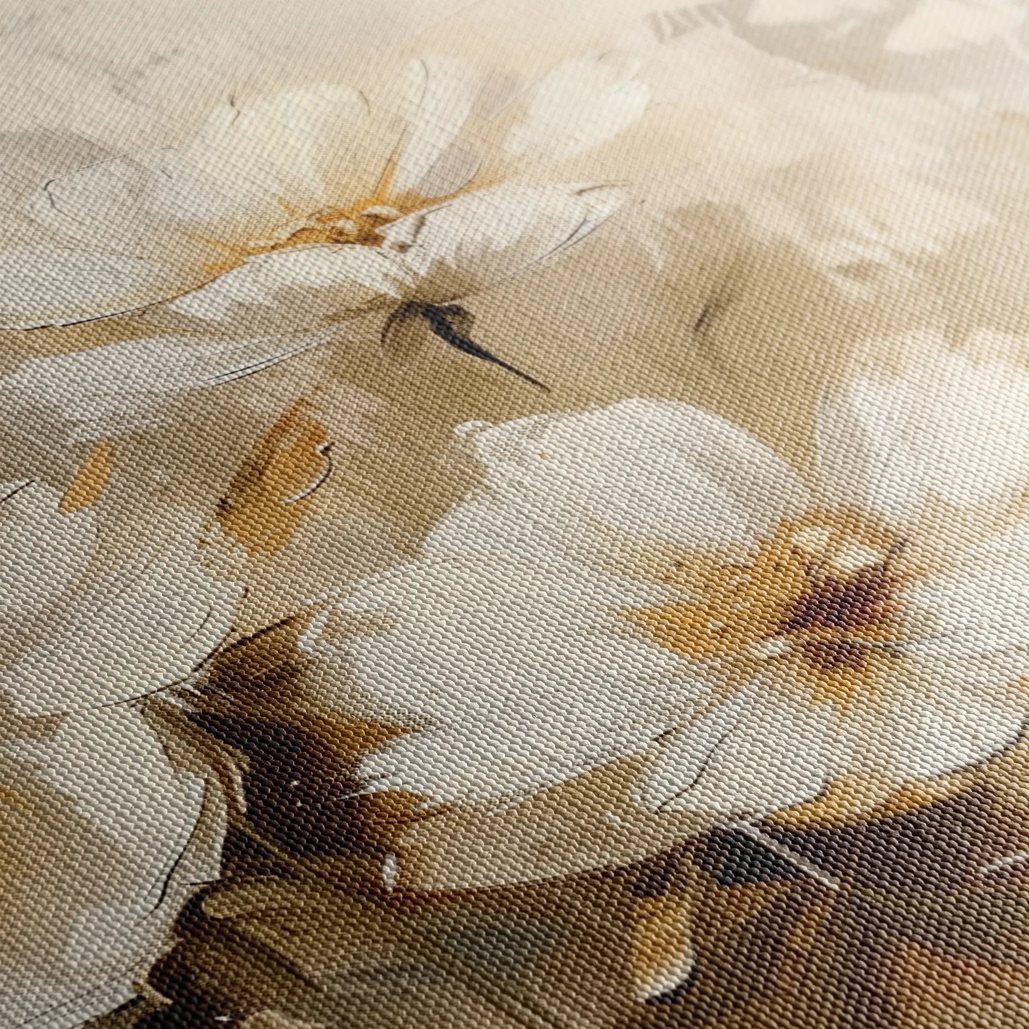 Floral 883 Canvas Art 18" x 24" / 45 x 60 cm / Black