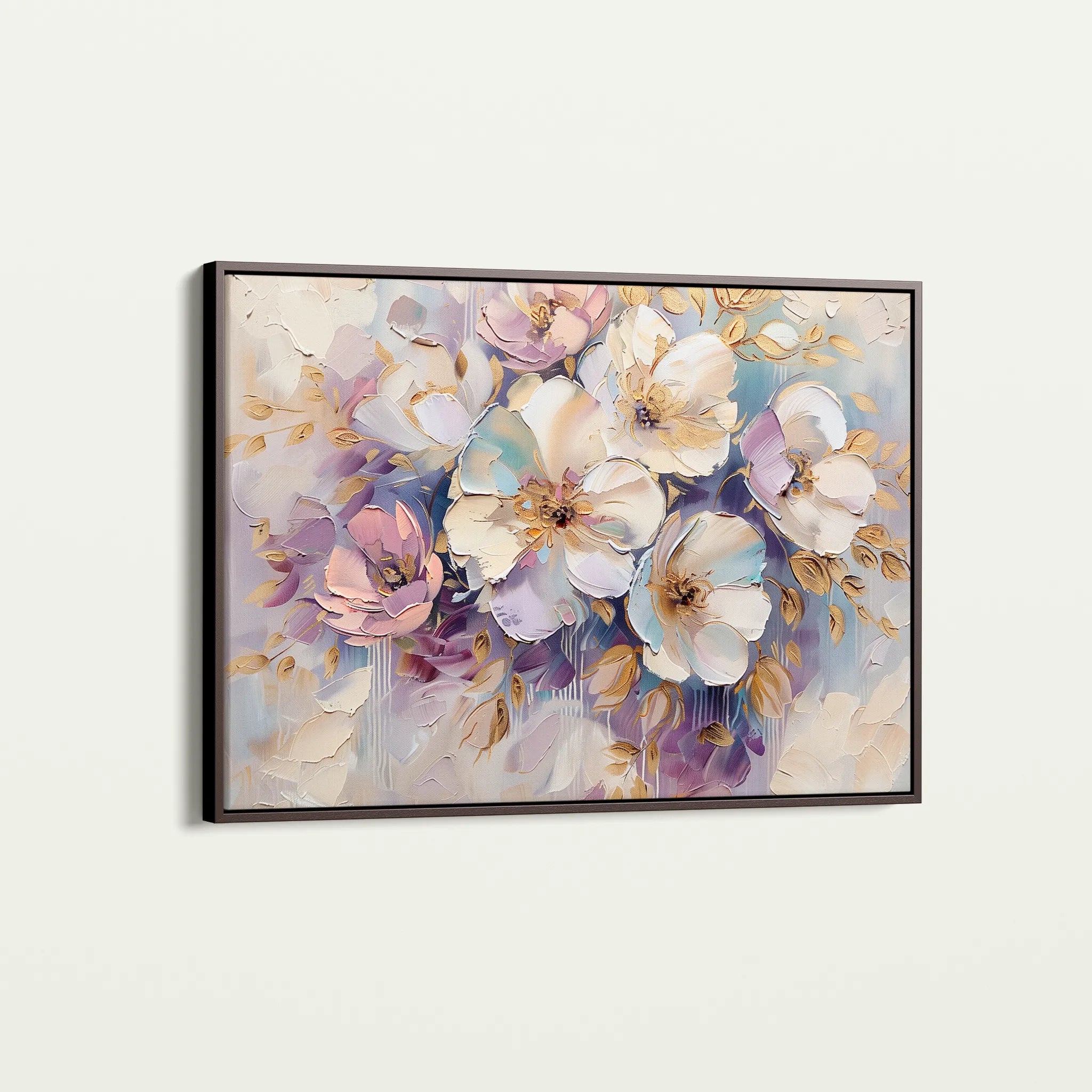 Floral 884 Canvas Art 18" x 24" / 45 x 60 cm / Black
