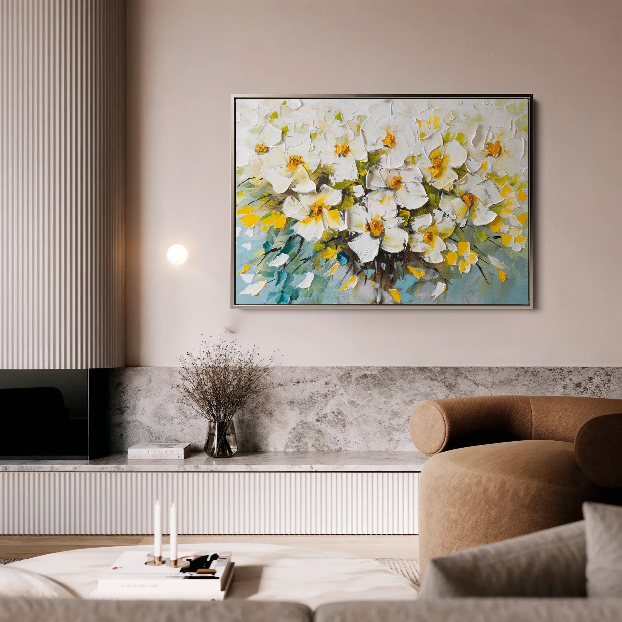 Floral 885 Canvas Art 18" x 24" / 45 x 60 cm / Black