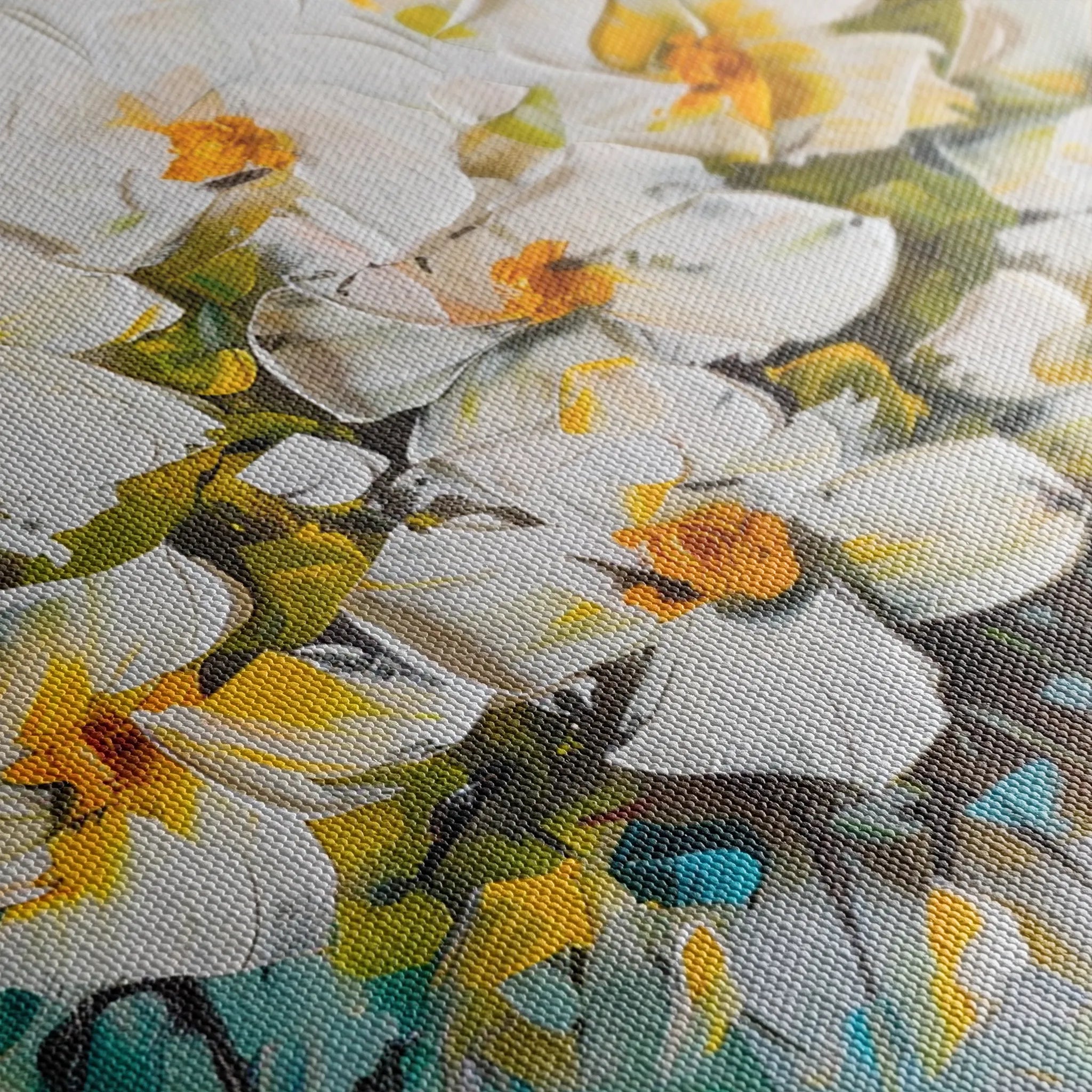 Floral 885 Canvas Art 18" x 24" / 45 x 60 cm / Black