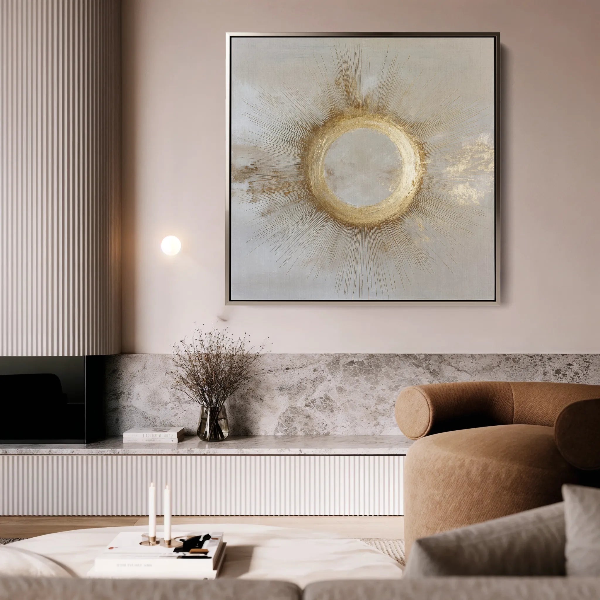 Abstract 886 Canvas Art 16" x 16" / 40 x 40 cm / Black