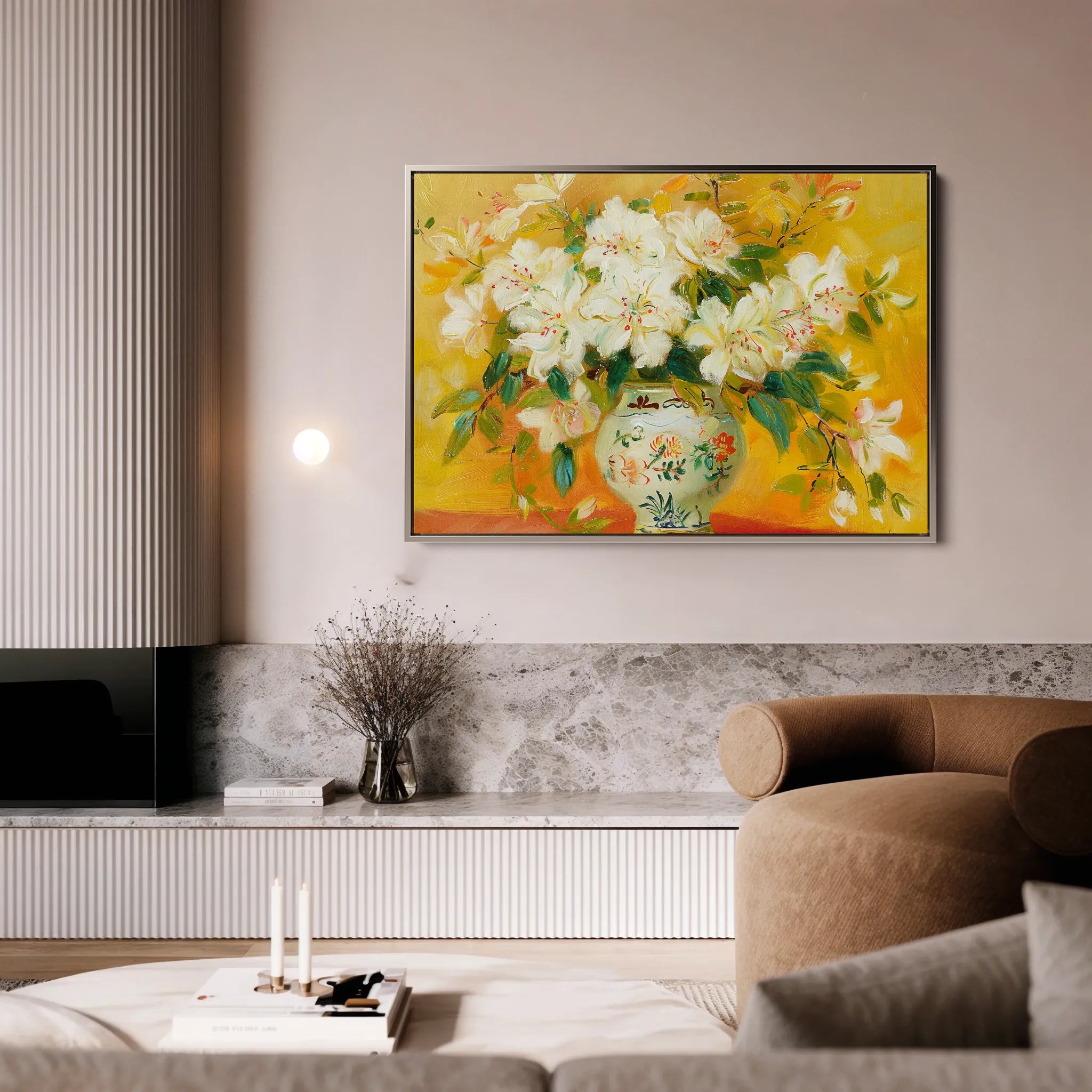 Floral 886 Canvas Art 18" x 24" / 45 x 60 cm / Black