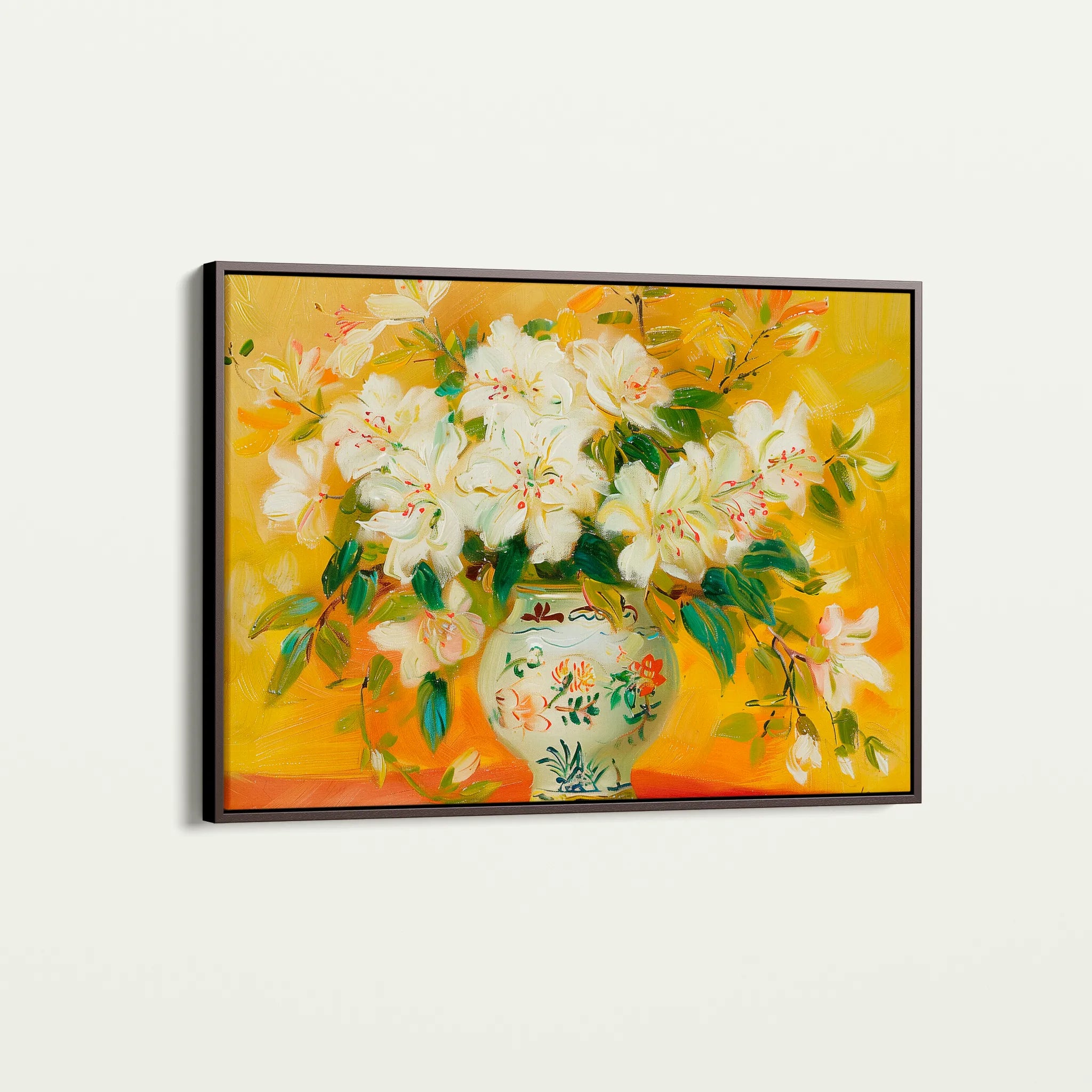 Floral 886 Canvas Art 18" x 24" / 45 x 60 cm / Black