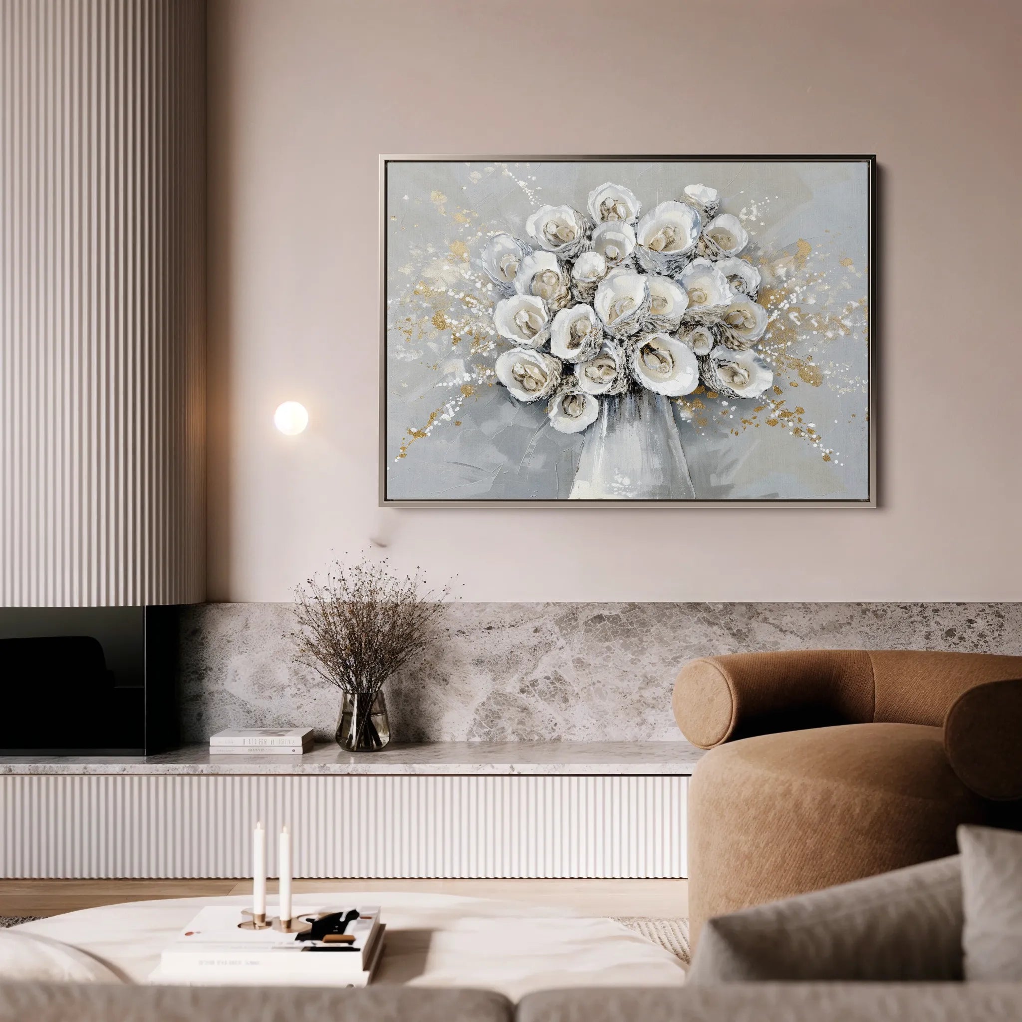 Floral 887 Canvas Art 18" x 24" / 45 x 60 cm / Black
