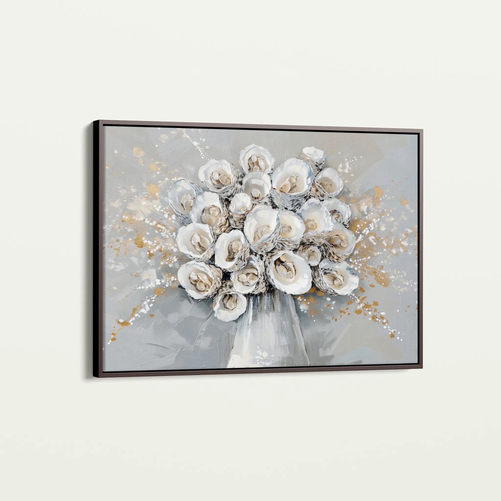 Floral 887 Canvas Art 18" x 24" / 45 x 60 cm / Black