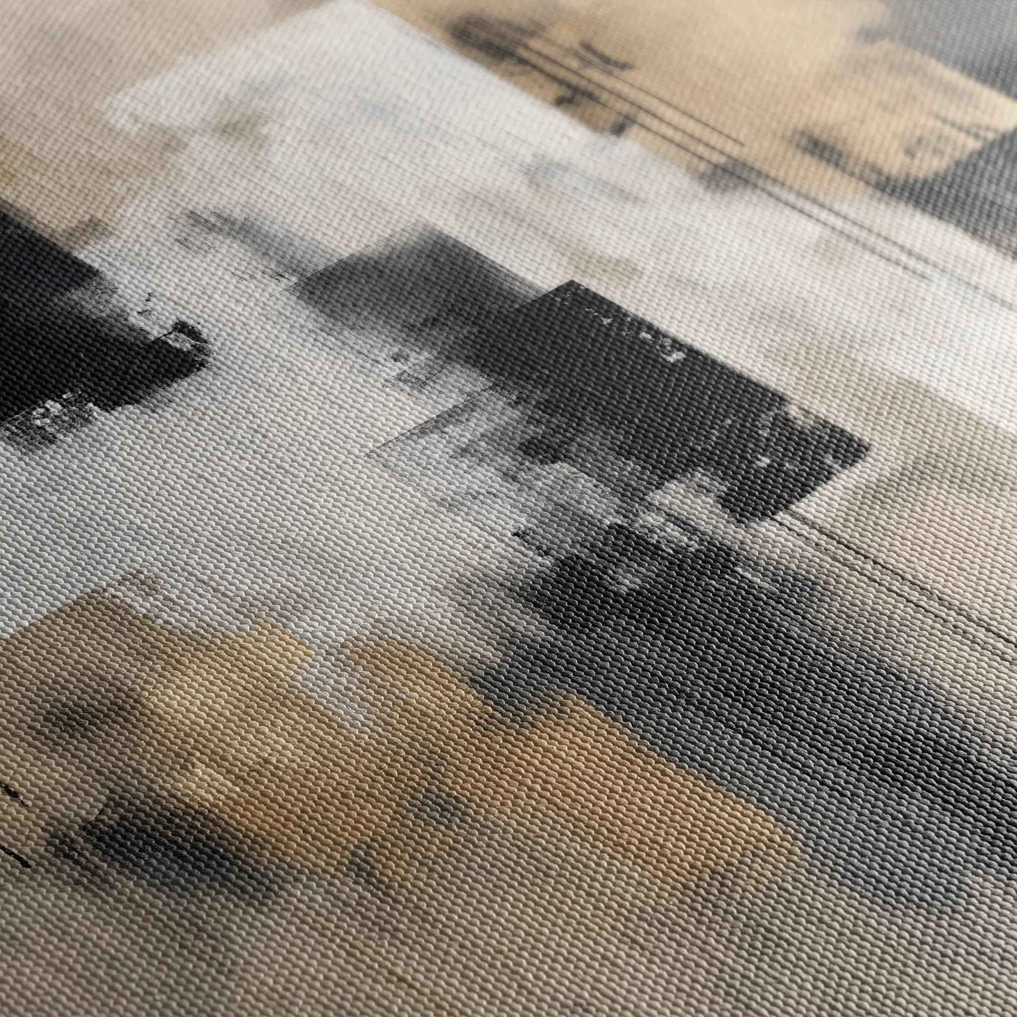 Abstract 888 Canvas Art 16" x 16" / 40 x 40 cm / Black