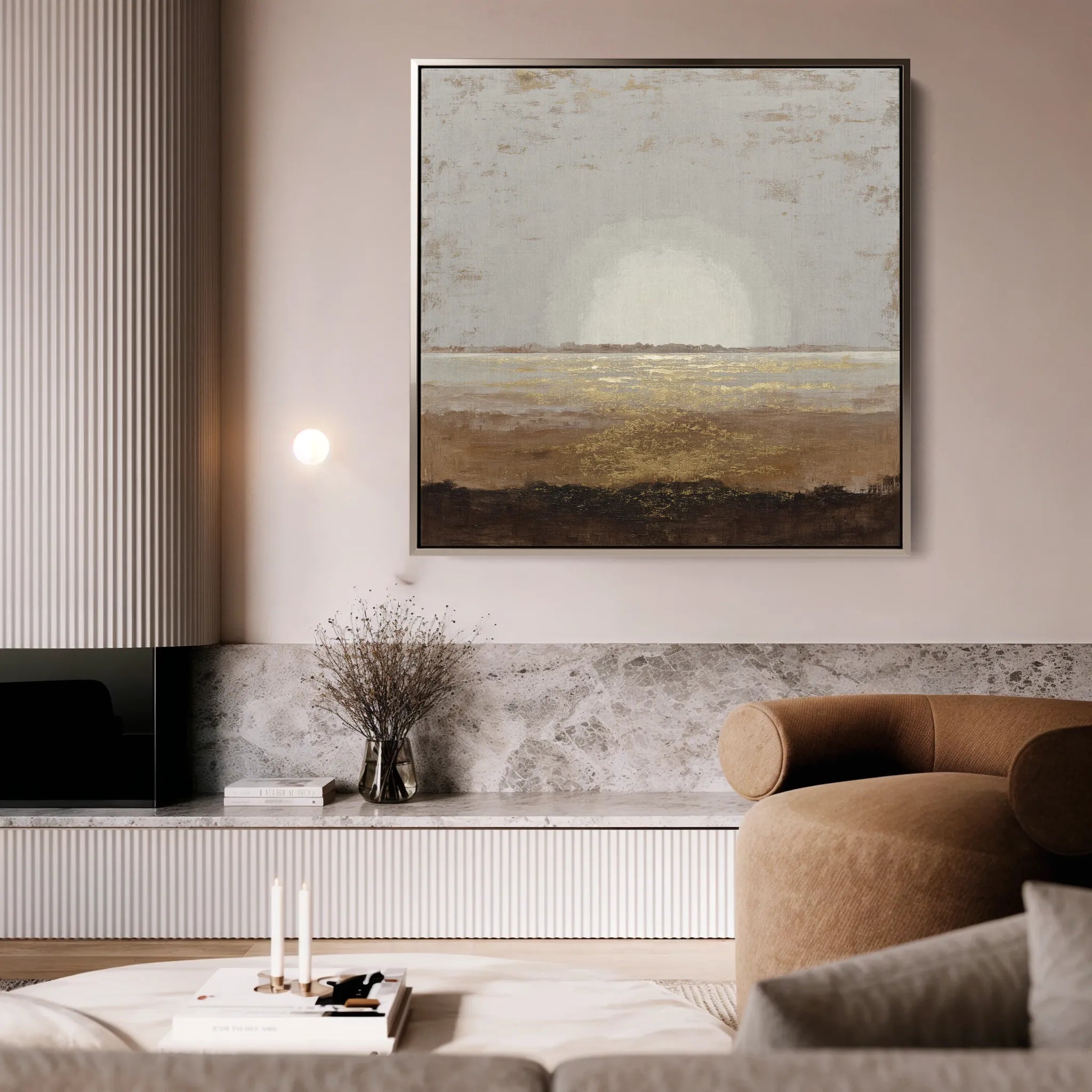 Abstract 892 Canvas Art 16" x 16" / 40 x 40 cm / Black