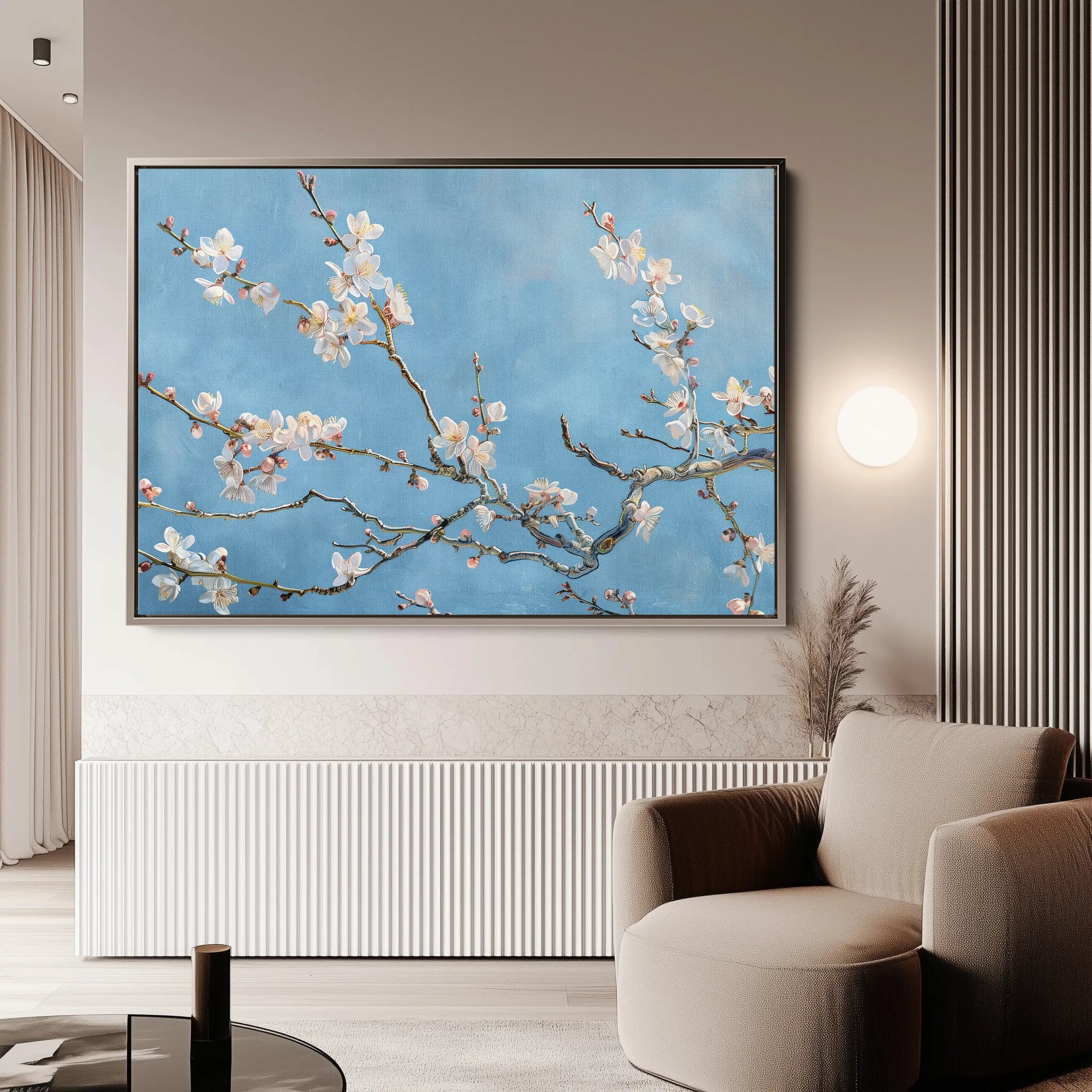 Floral 892 Canvas Art 18" x 24" / 45 x 60 cm / Black
