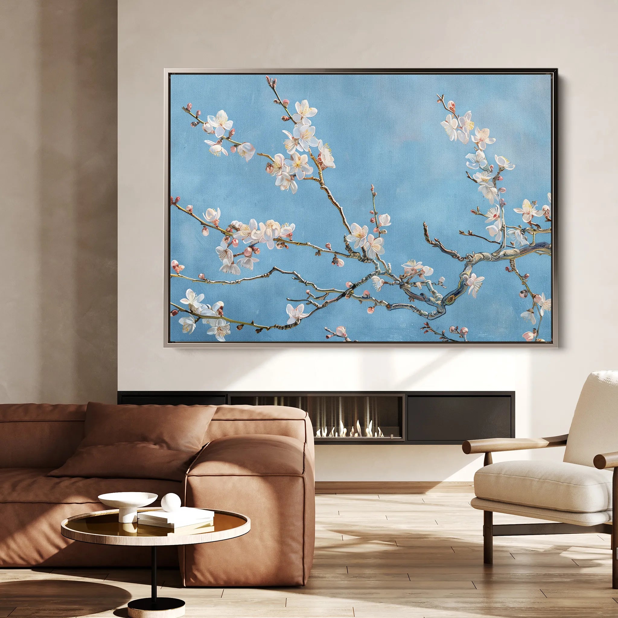 Floral 892 Canvas Art 18" x 24" / 45 x 60 cm / Black