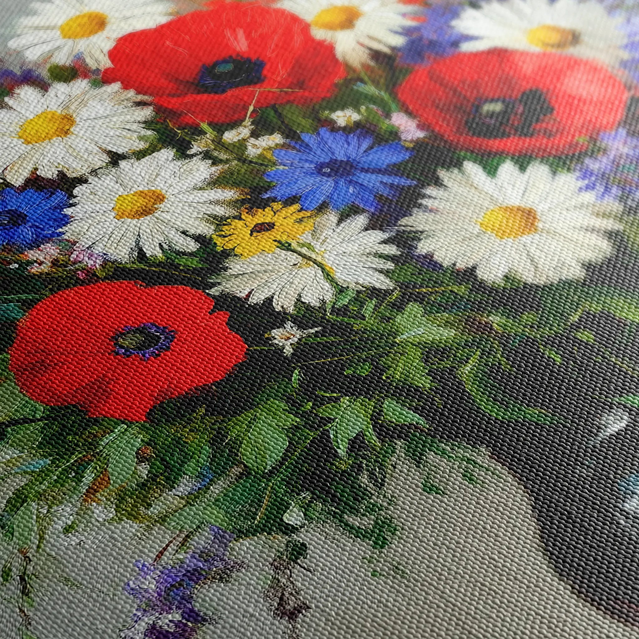 Floral 893 Canvas Art 18" x 24" / 45 x 60 cm / Black