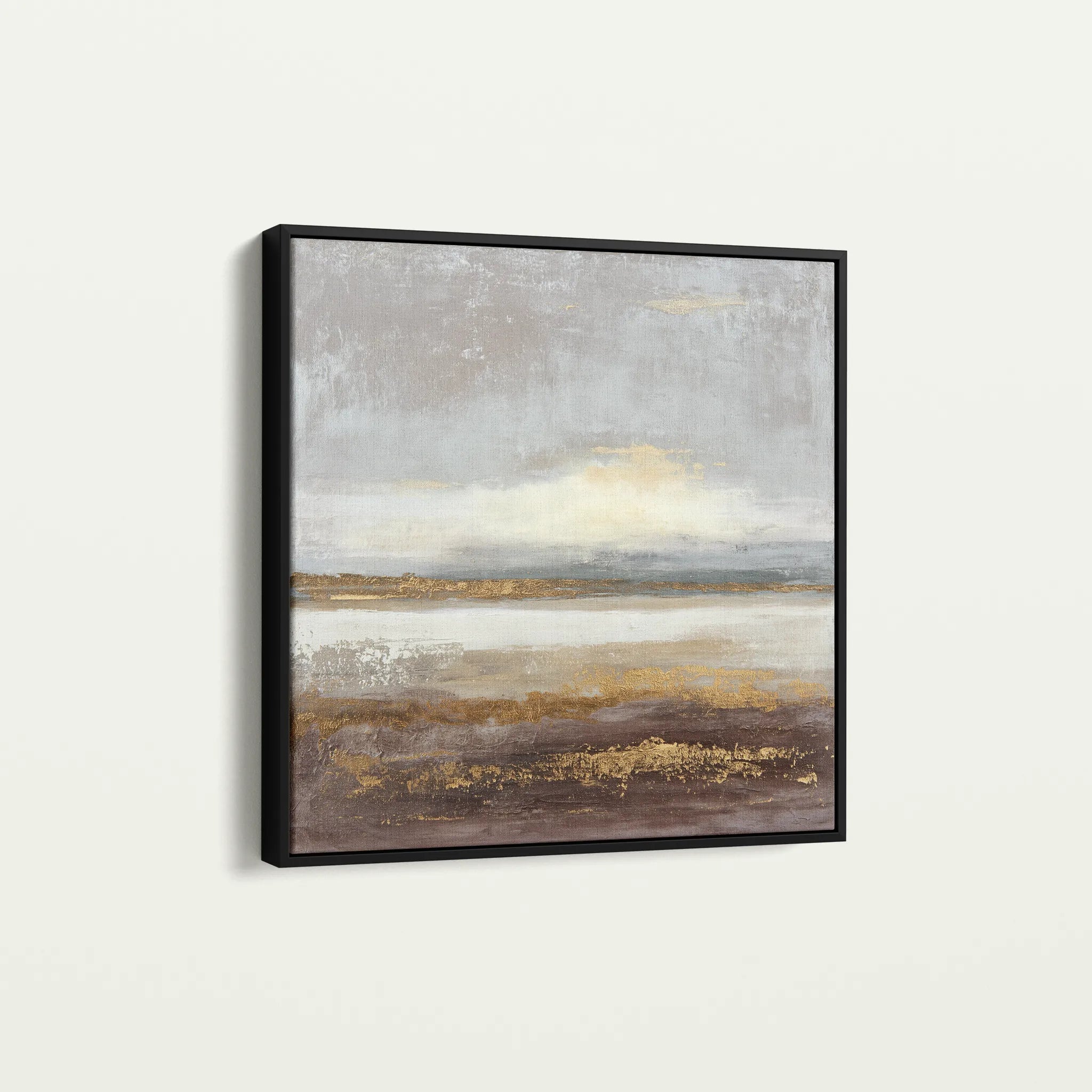 Abstract 894 Canvas Art 16" x 16" / 40 x 40 cm / Black