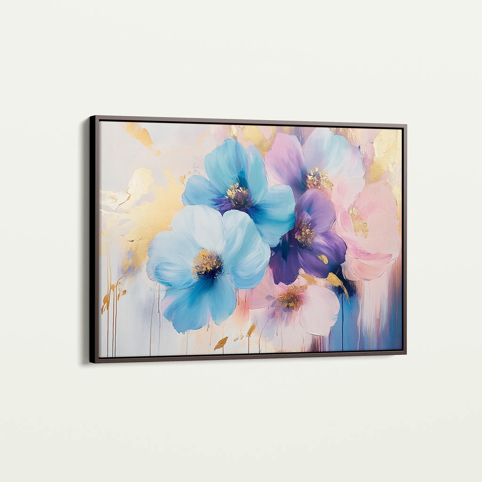 Floral 894 Canvas Art 18" x 24" / 45 x 60 cm / Black