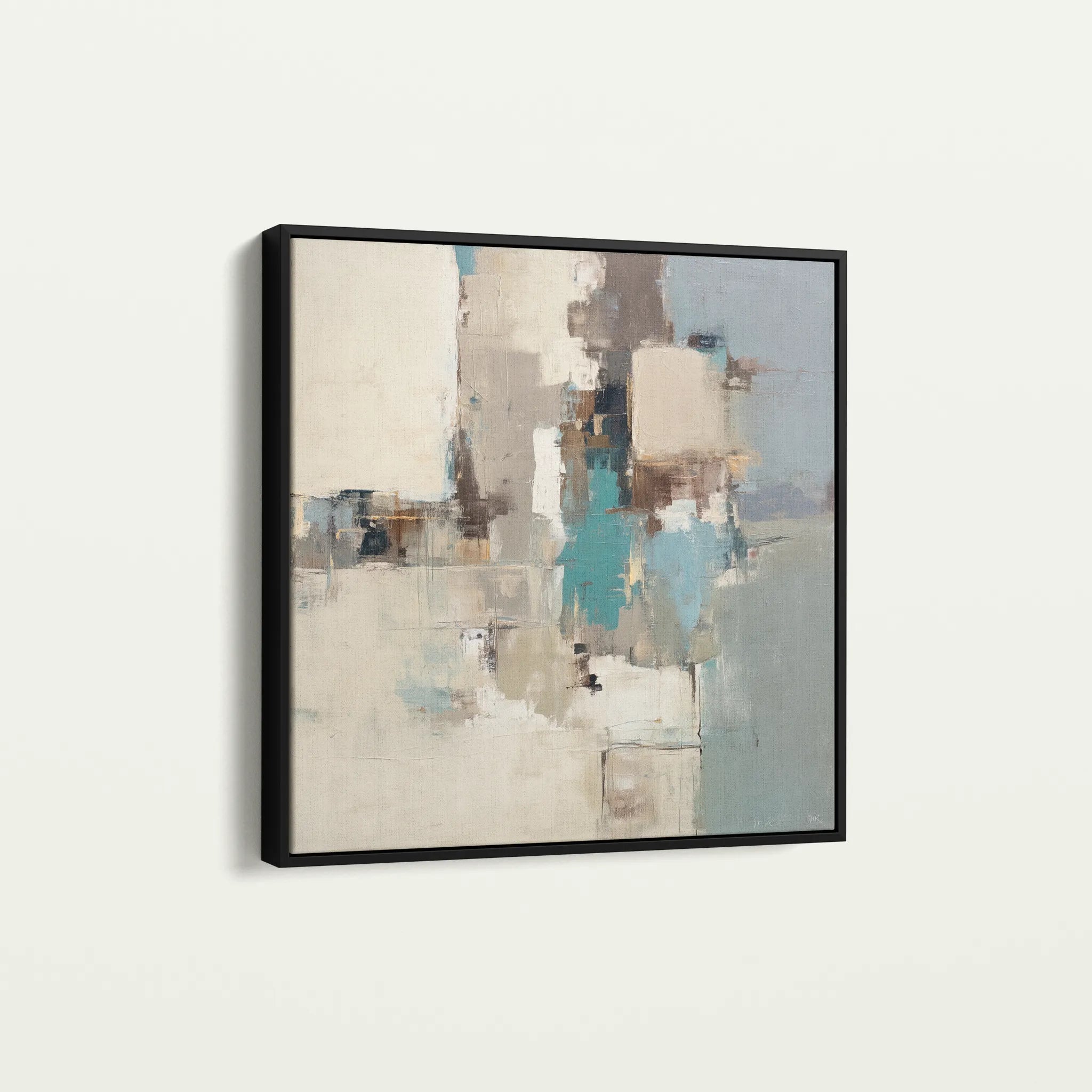 Abstract 896 Canvas Art 16" x 16" / 40 x 40 cm / Black