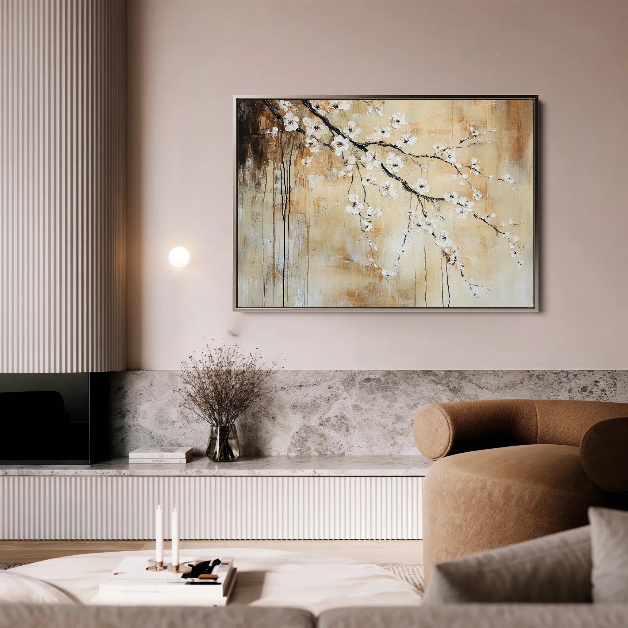 Floral 896 Canvas Art 18" x 24" / 45 x 60 cm / Black