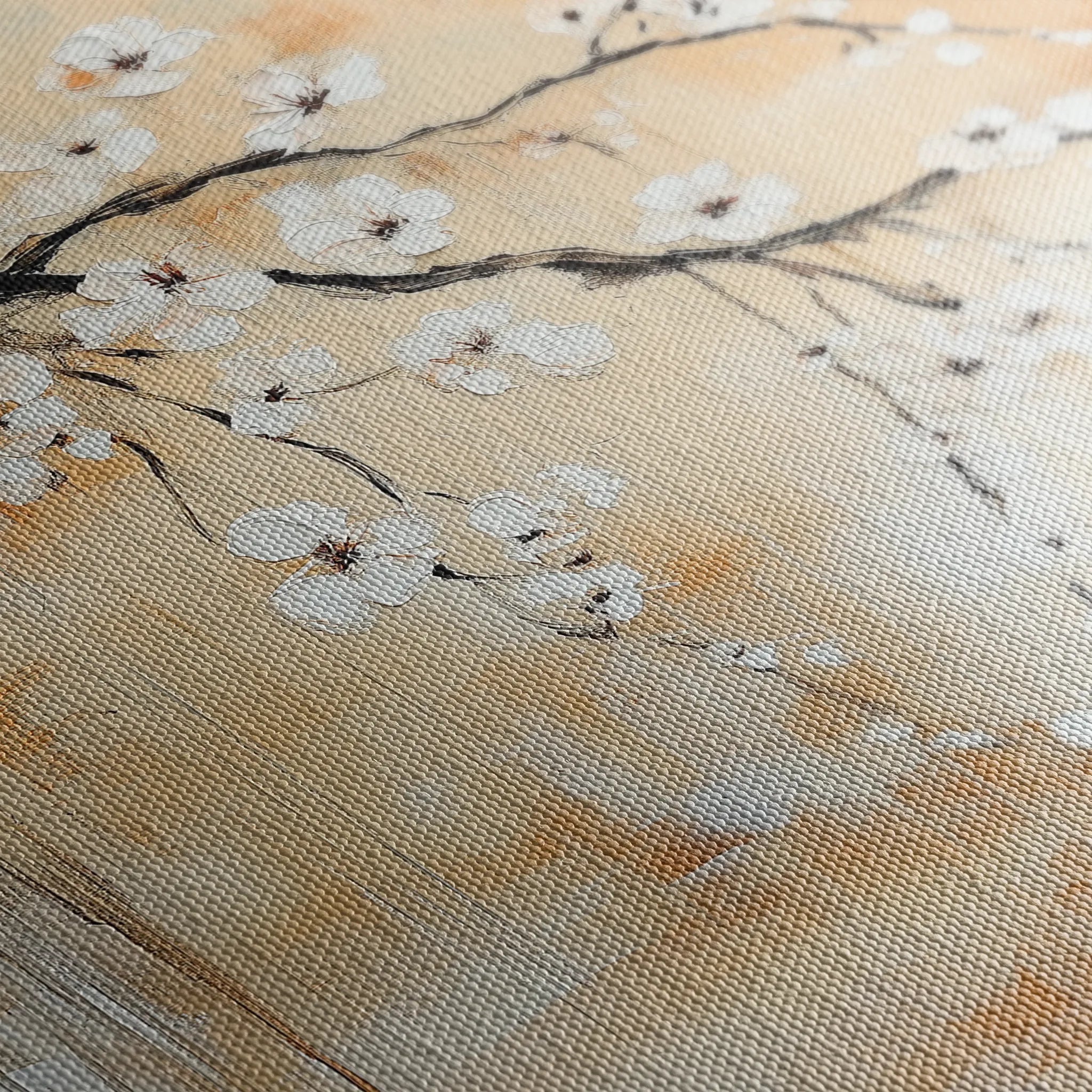 Floral 896 Canvas Art 18" x 24" / 45 x 60 cm / Black