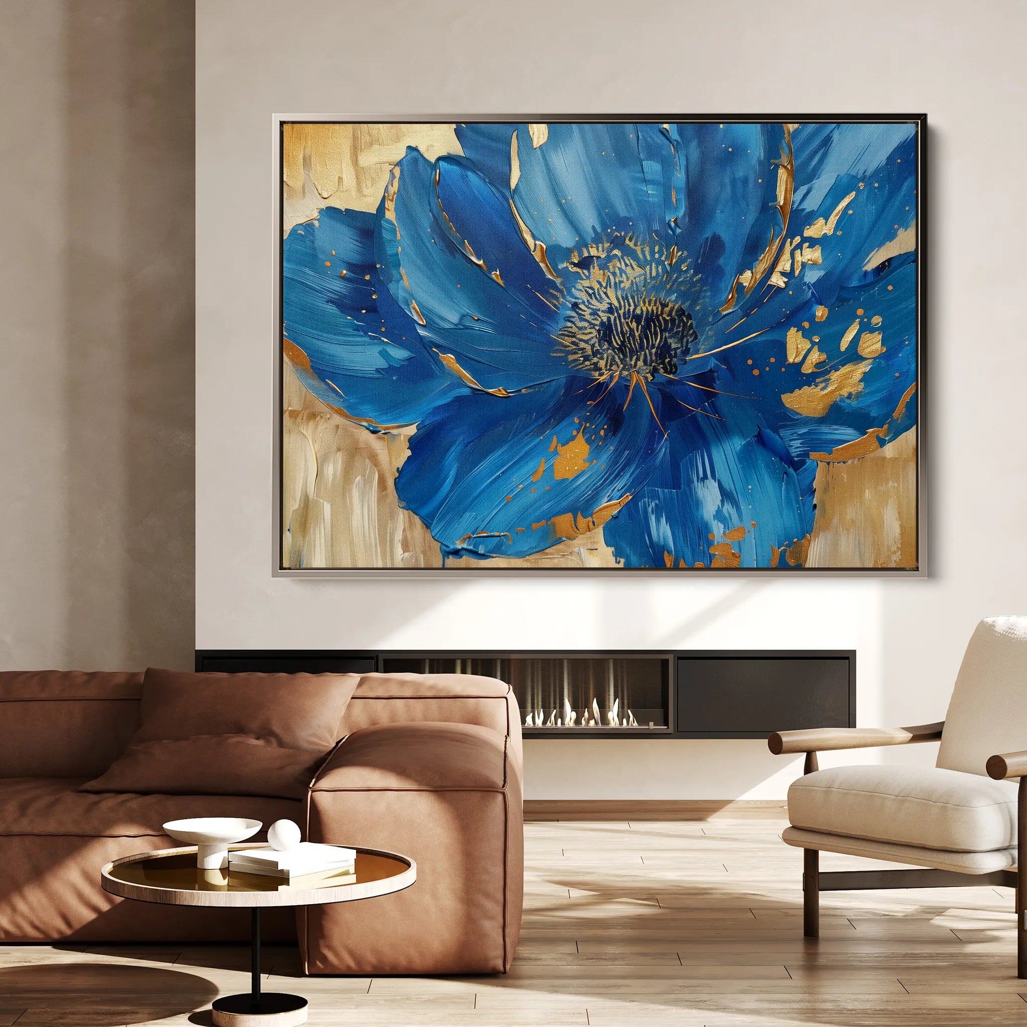 Floral 897 Canvas Art 18" x 24" / 45 x 60 cm / Black