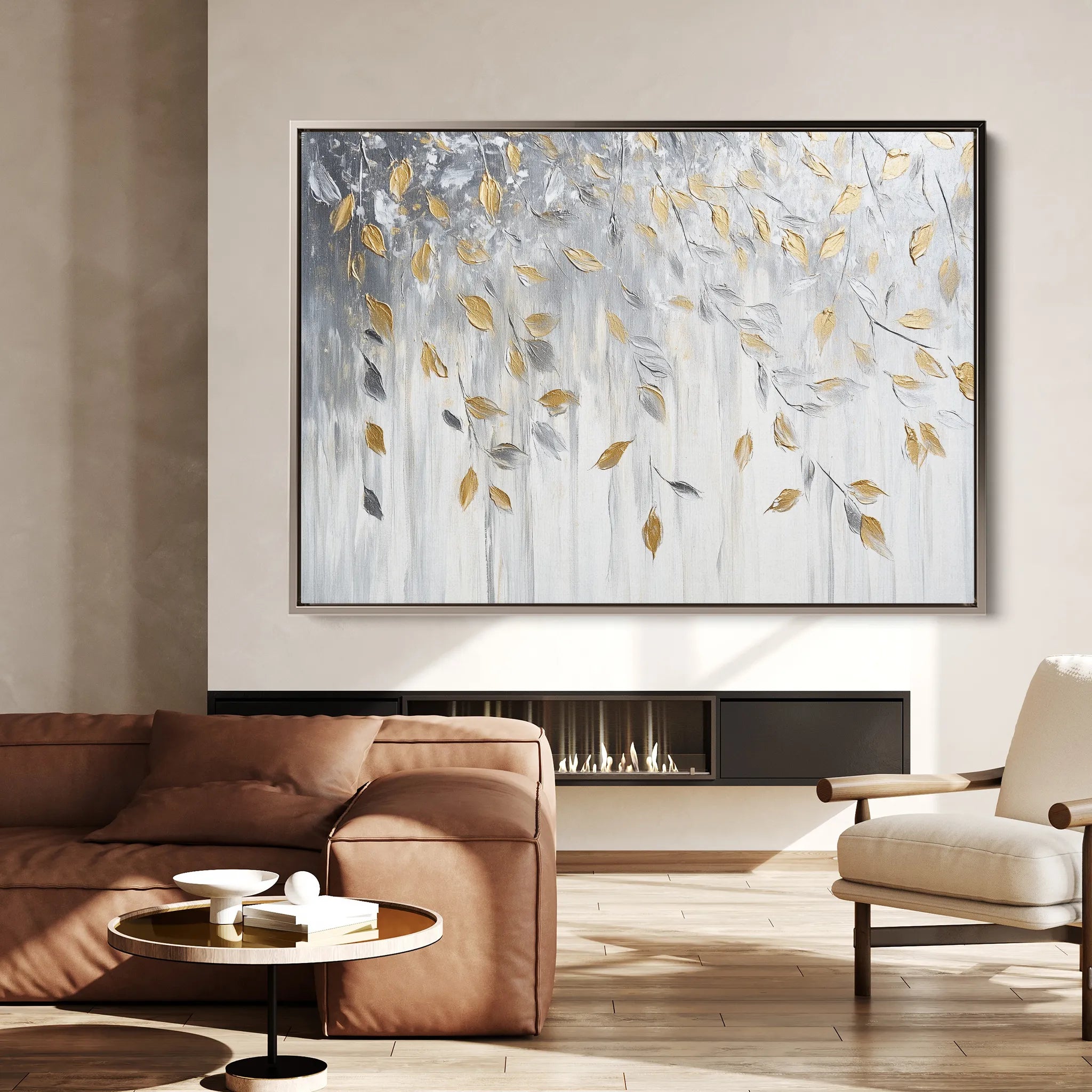 Floral 898 Canvas Art 18" x 24" / 45 x 60 cm / Black