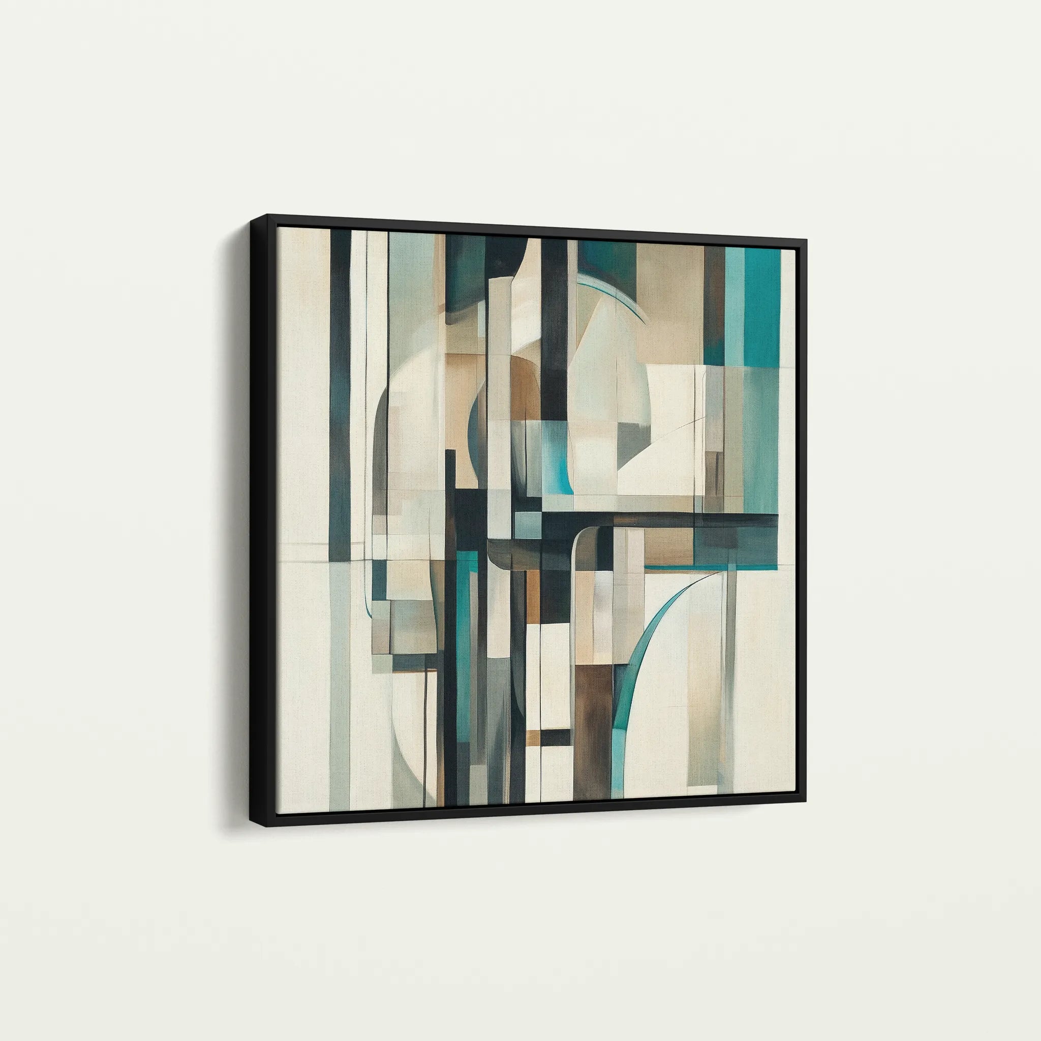Abstract 899 Canvas Art 16" x 16" / 40 x 40 cm / Black