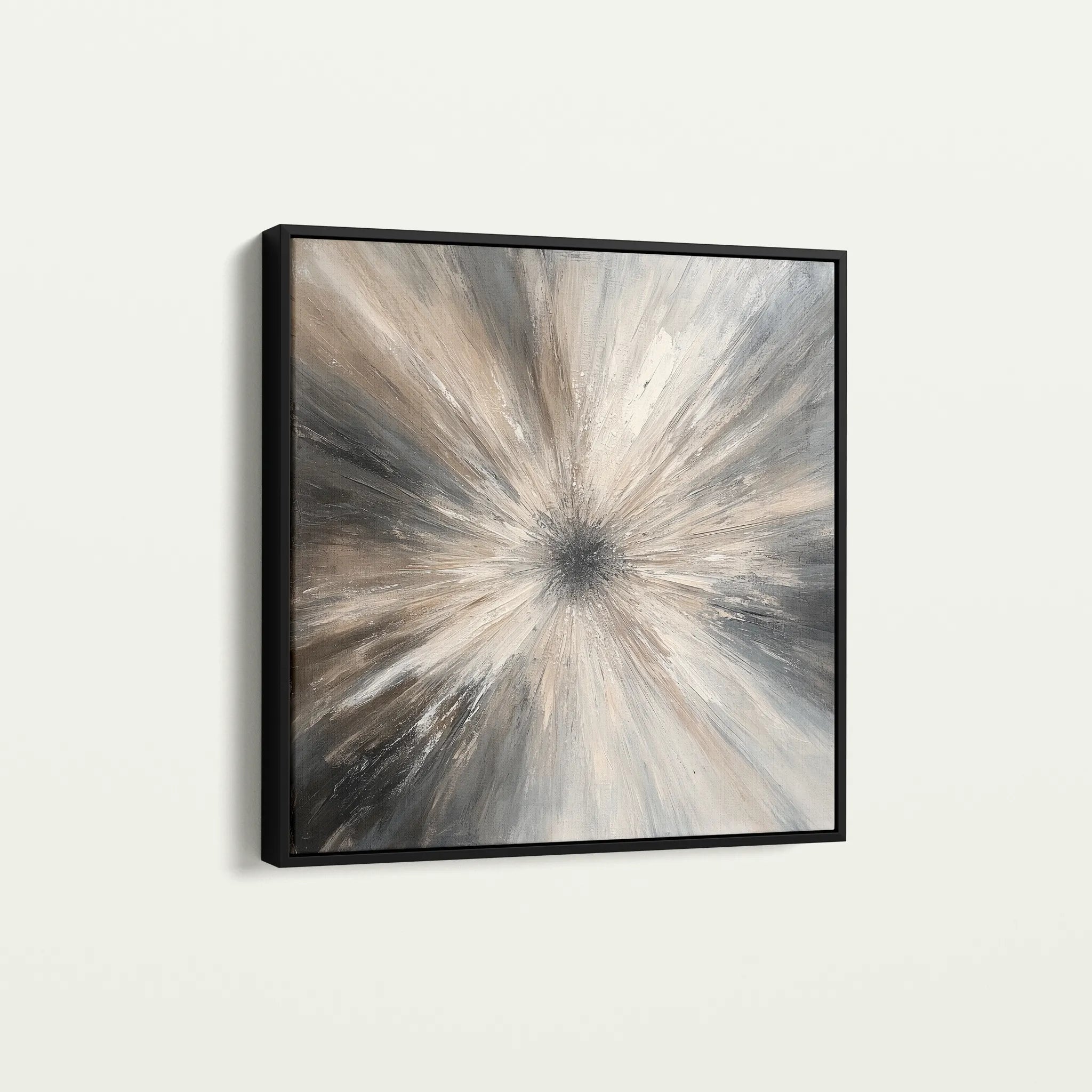 Abstract 900 Canvas Art 16" x 16" / 40 x 40 cm / Black