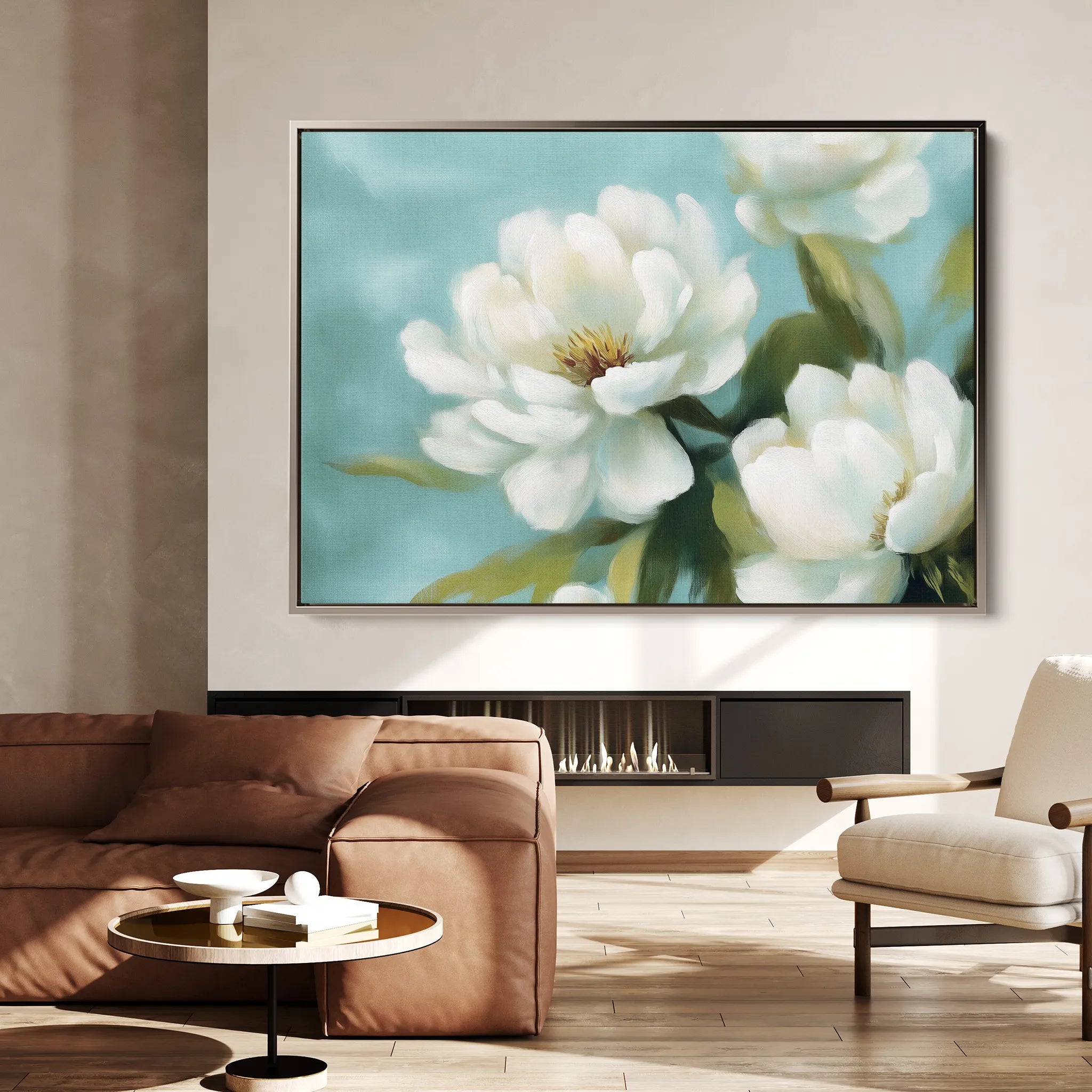 Floral 900 Canvas Art 18" x 24" / 45 x 60 cm / Black