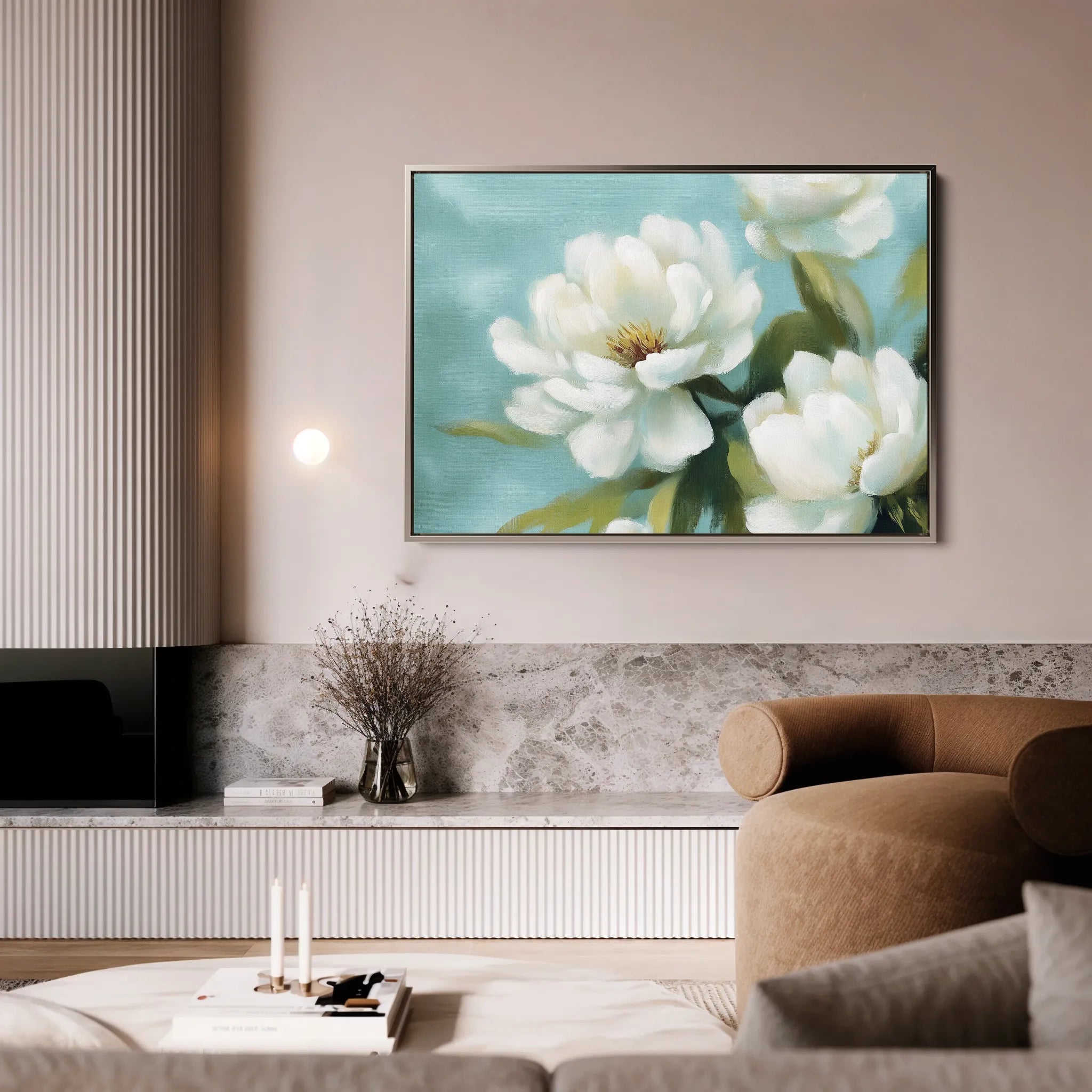 Floral 900 Canvas Art 18" x 24" / 45 x 60 cm / Black