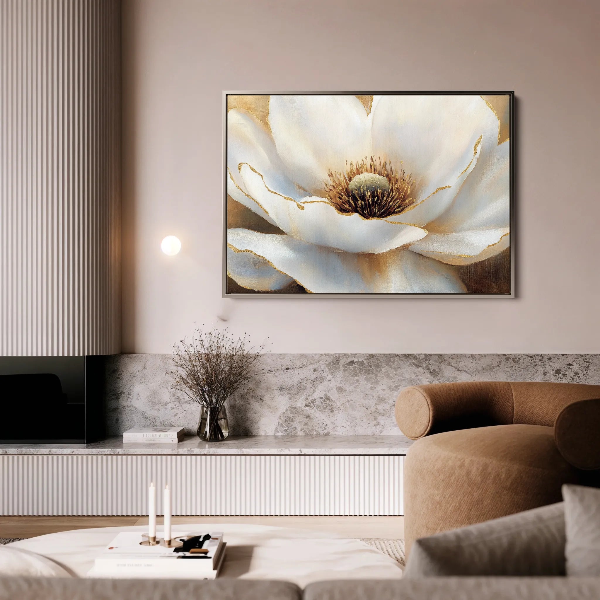 Floral 901 Canvas Art 18" x 24" / 45 x 60 cm / Black