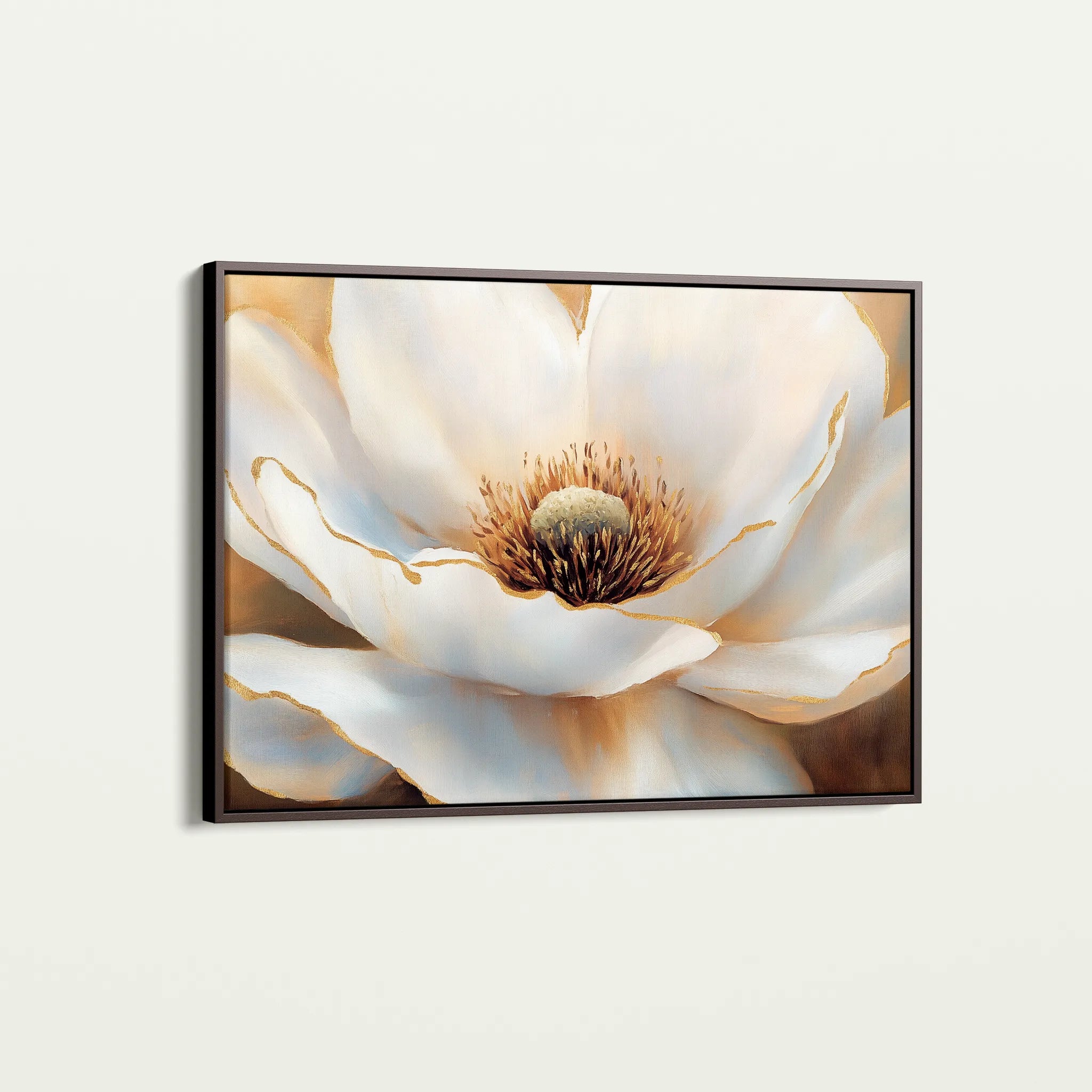 Floral 901 Canvas Art 18" x 24" / 45 x 60 cm / Black