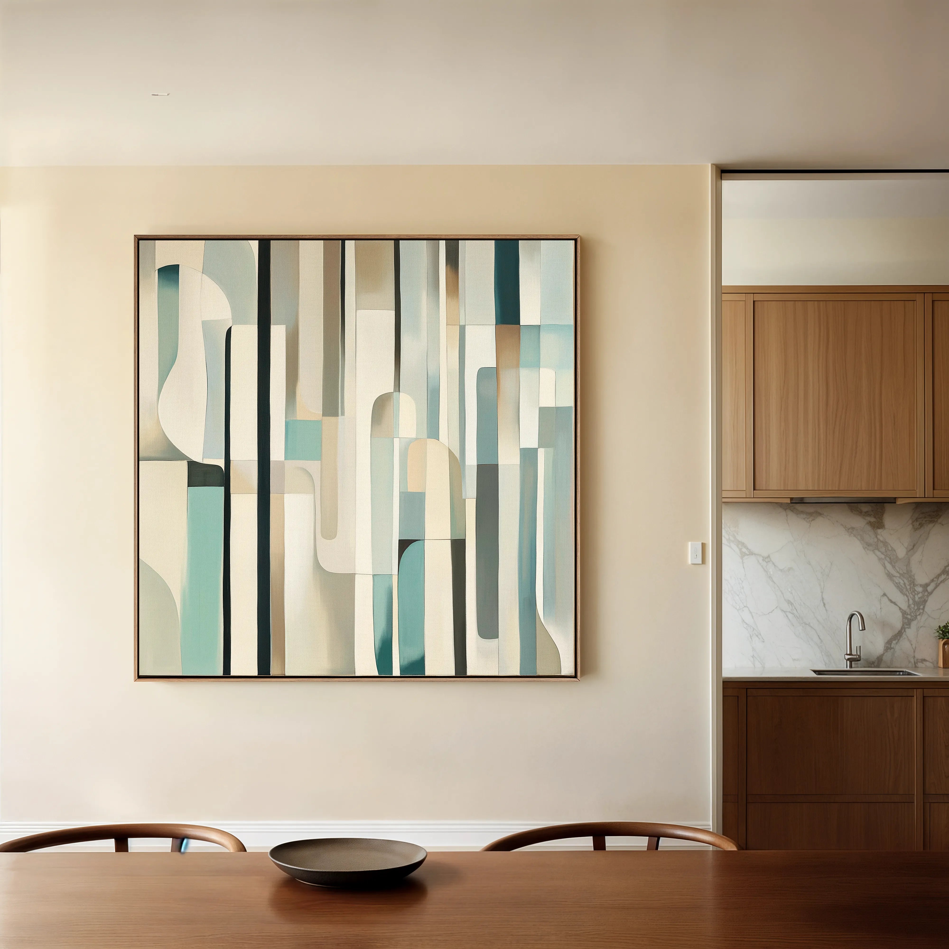 Abstract 902 Canvas Art 16" x 16" / 40 x 40 cm / Black
