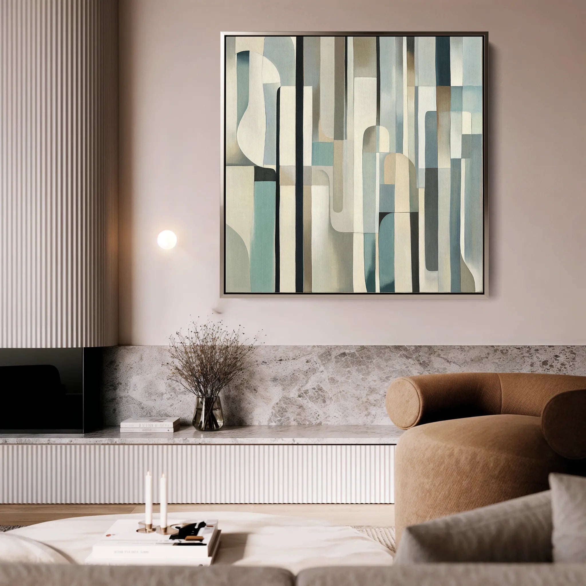 Abstract 902 Canvas Art 16" x 16" / 40 x 40 cm / Black