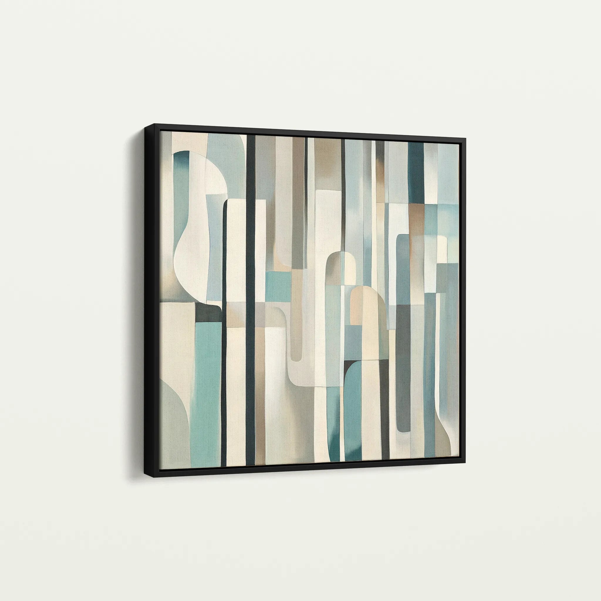 Abstract 902 Canvas Art 16" x 16" / 40 x 40 cm / Black