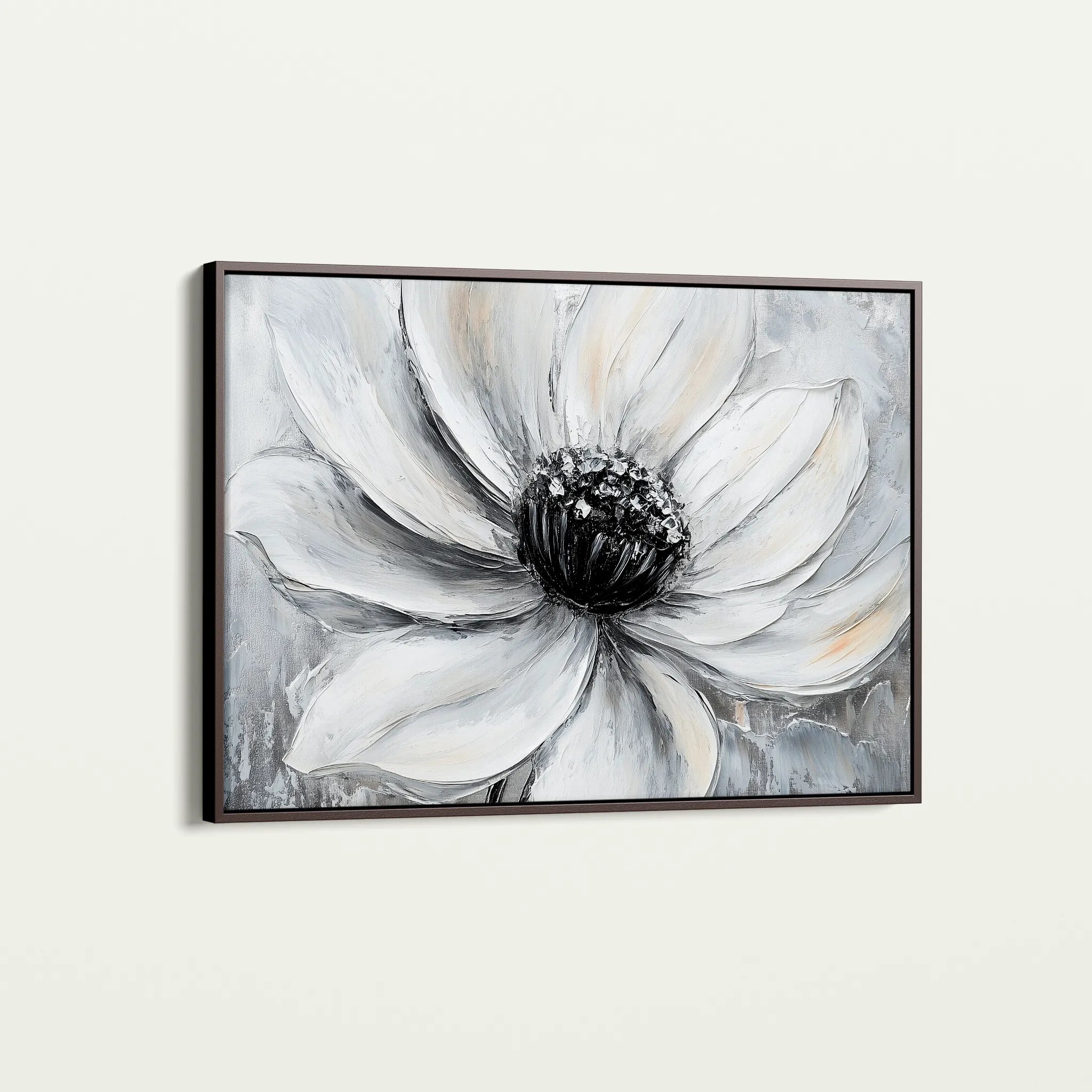 Floral 904 Canvas Art 18" x 24" / 45 x 60 cm / Black