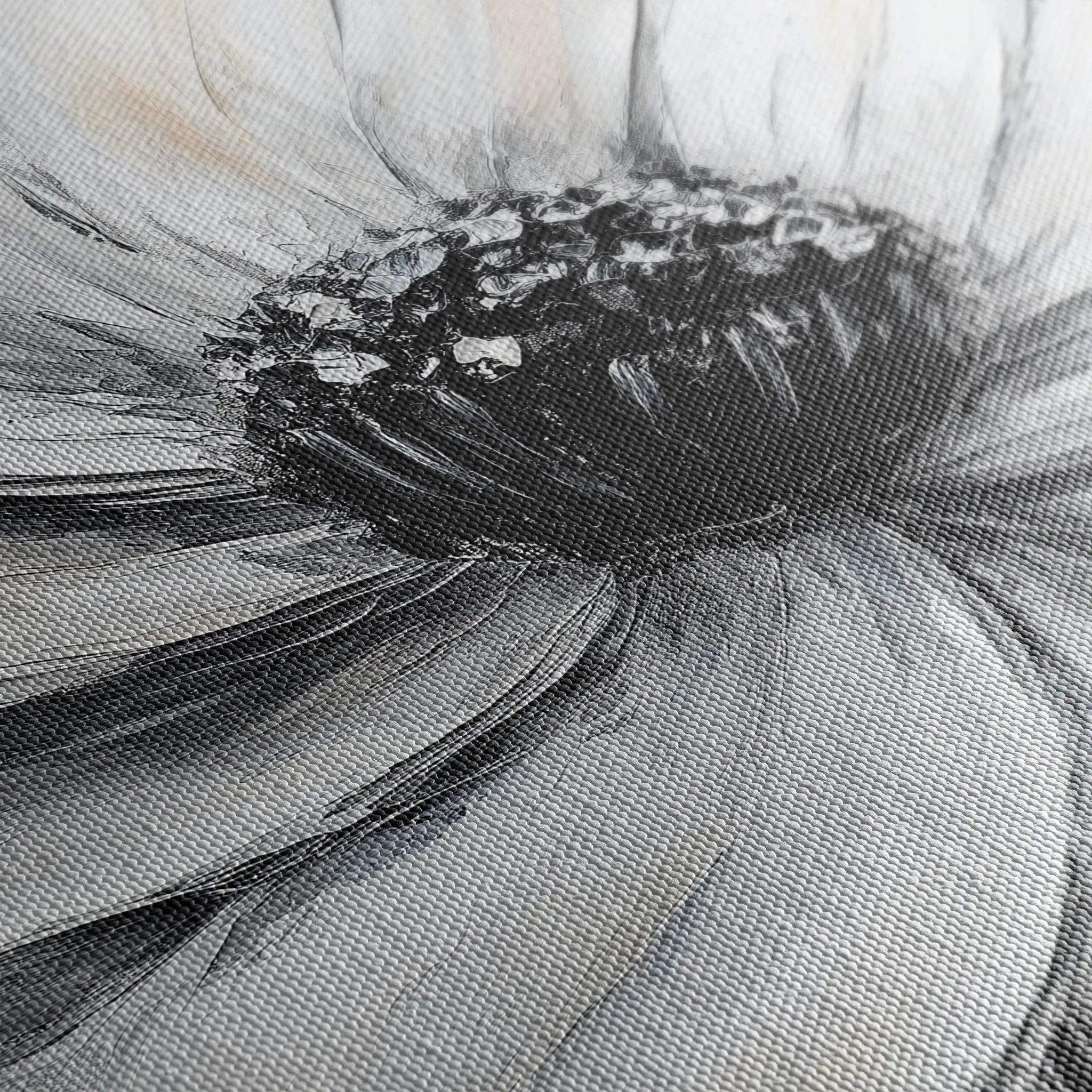 Floral 904 Canvas Art 18" x 24" / 45 x 60 cm / Black