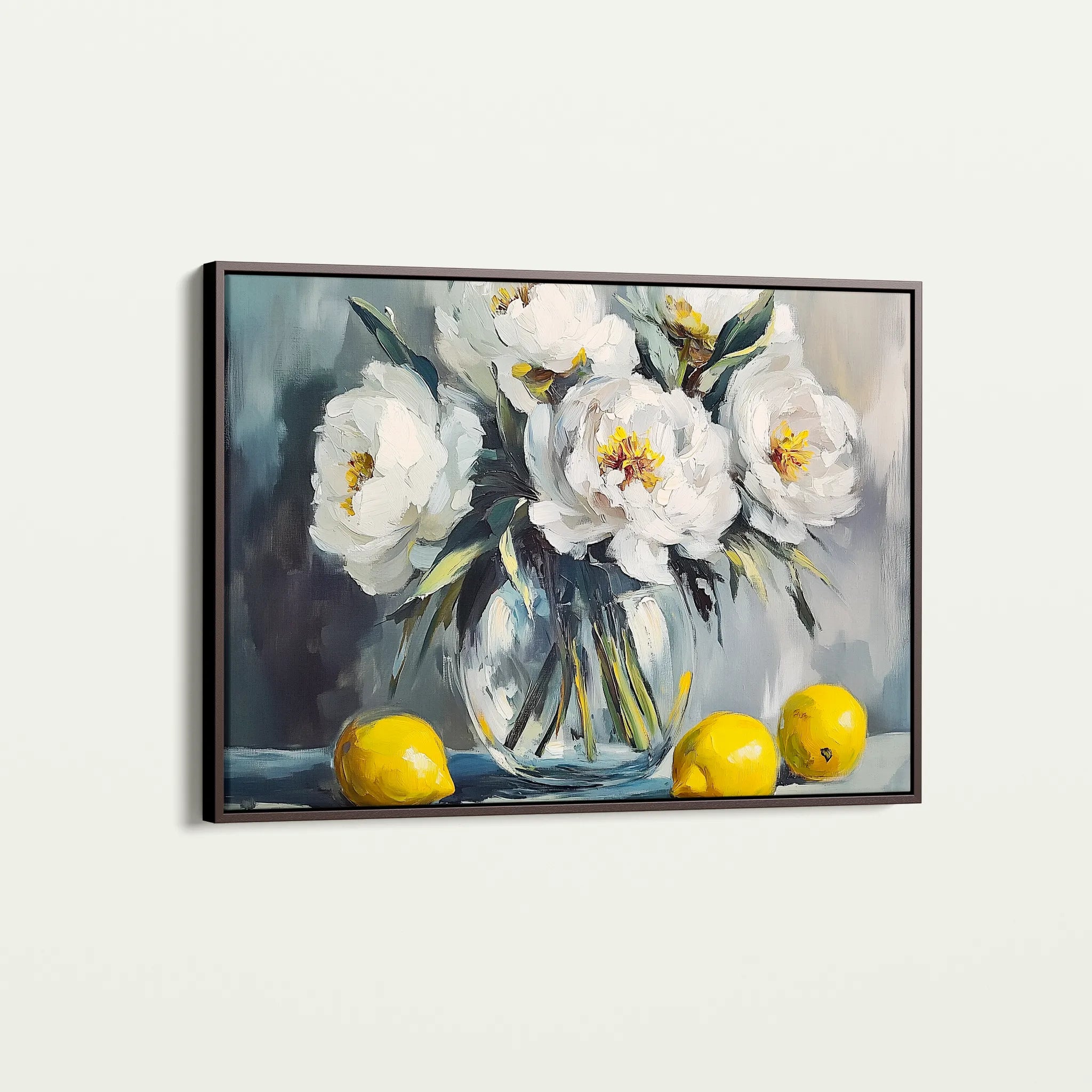 Floral 905 Canvas Art 18" x 24" / 45 x 60 cm / Black