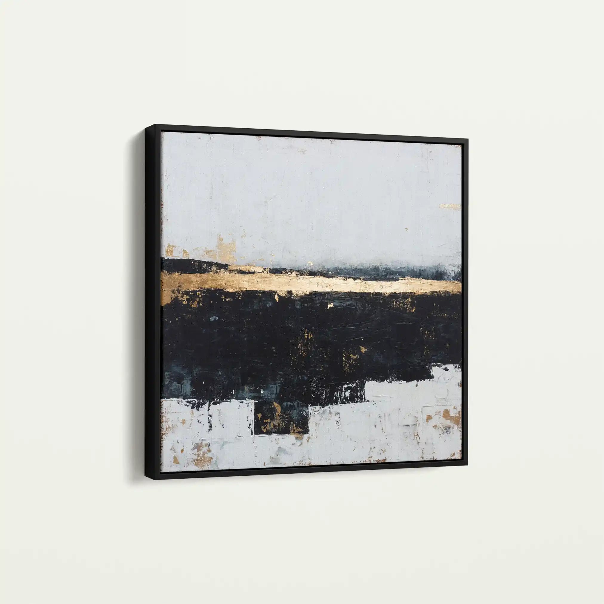 Abstract 906 Canvas Art 16" x 16" / 40 x 40 cm / Black