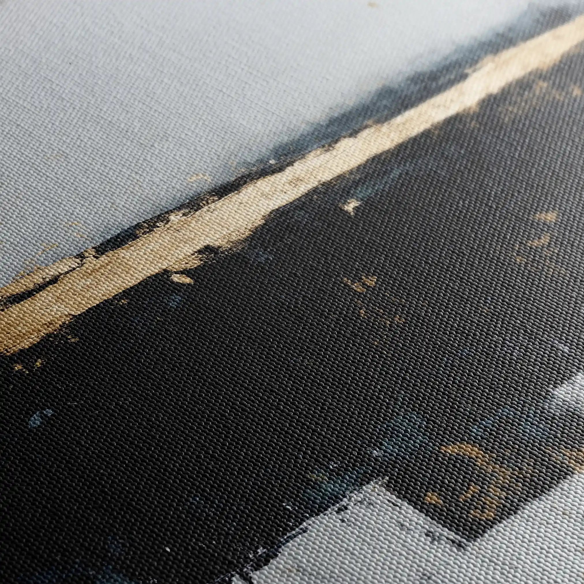 Abstract 906 Canvas Art 16" x 16" / 40 x 40 cm / Black
