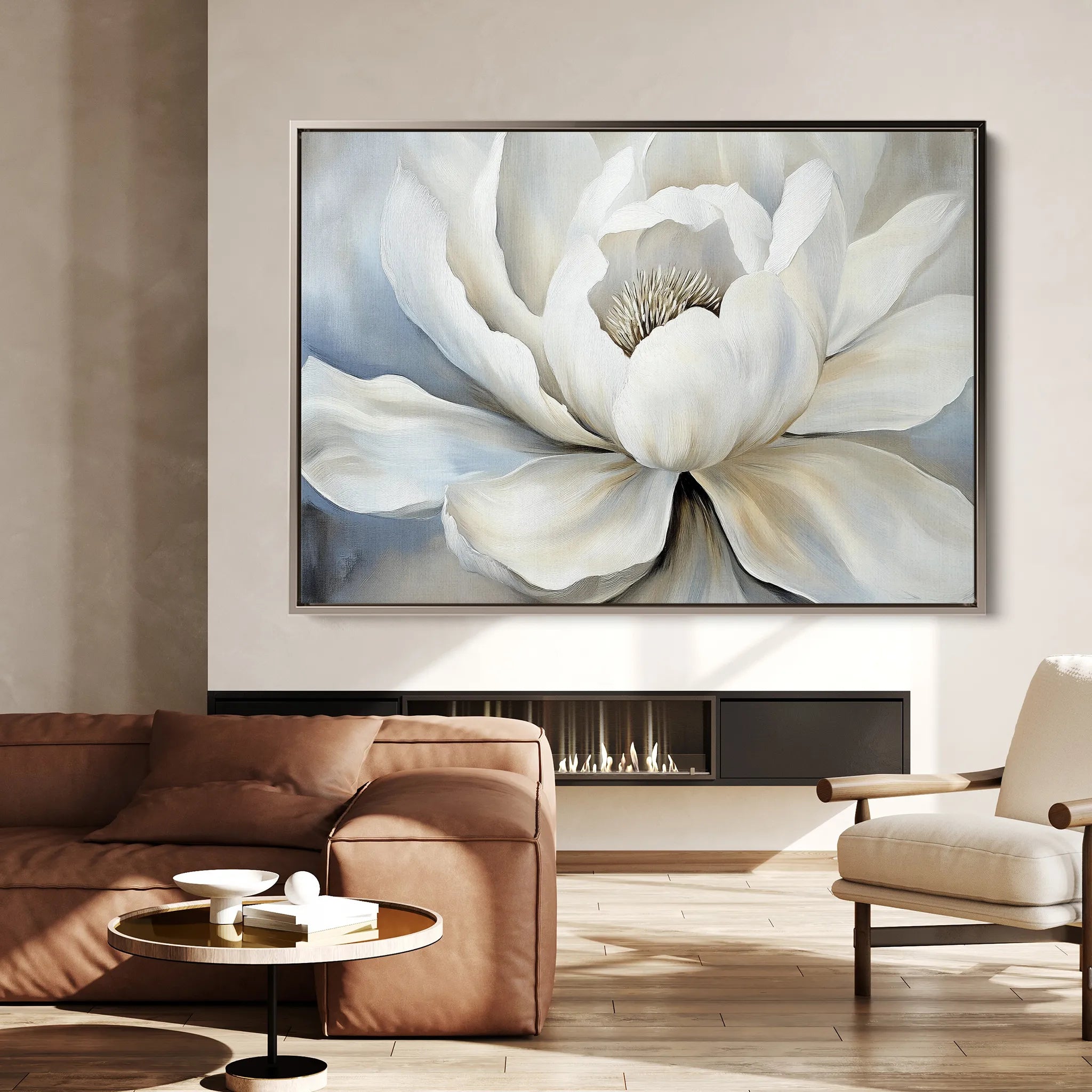 Floral 906 Canvas Art 18" x 24" / 45 x 60 cm / Black