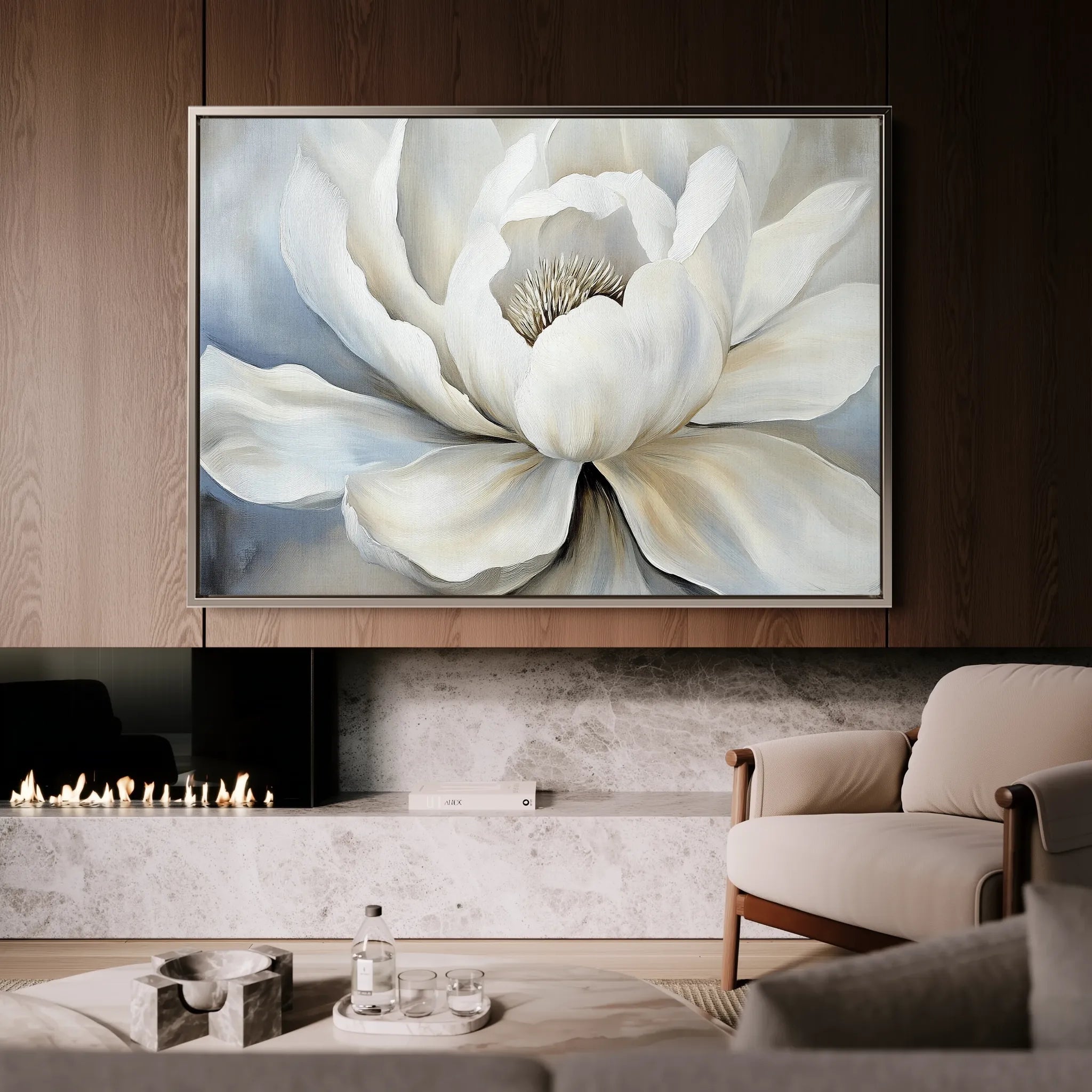 Floral 906 Canvas Art 18" x 24" / 45 x 60 cm / Black